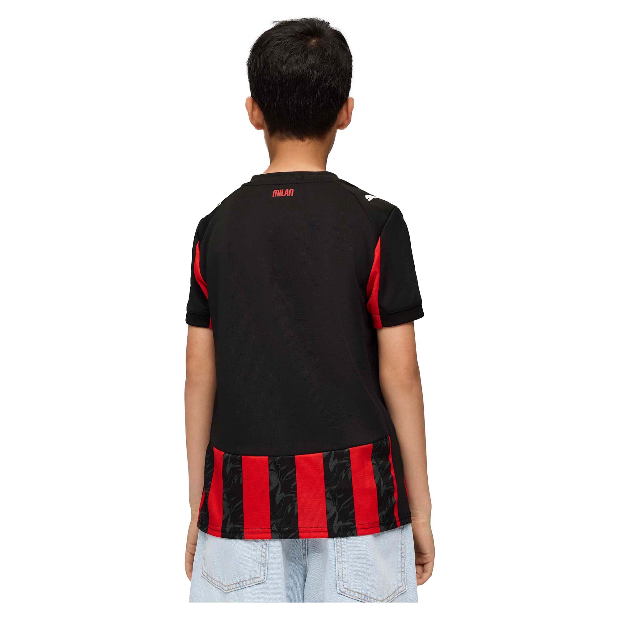 Junior's AC Milan 2025/26 Home Replica Soccer Jersey - Image 4