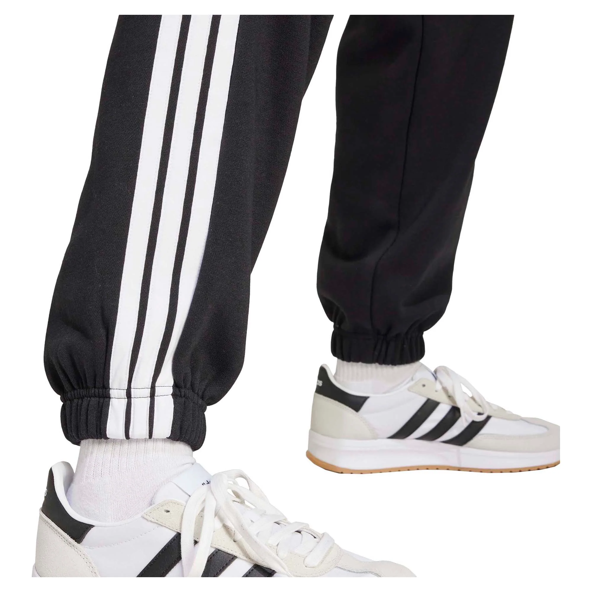 Women's Essentials 3-Stripes Fleece Loose Pants - Image 5