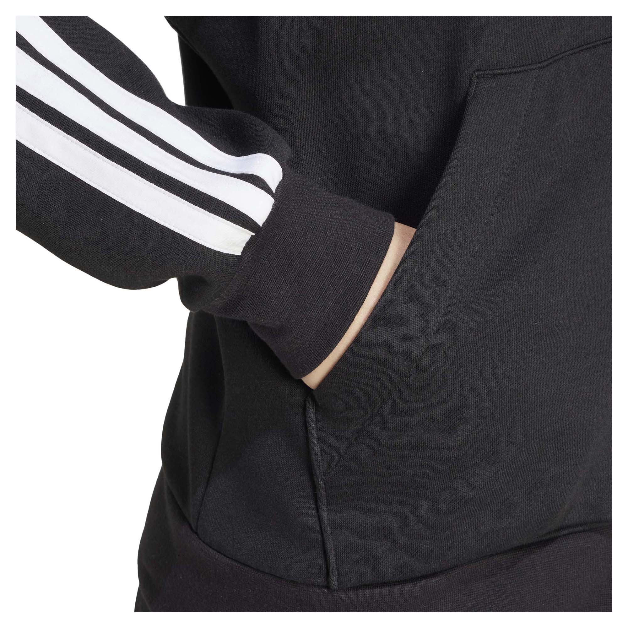 Women's Essentials 3-Stripes Full-Zip Fleece Hoodie - Image 5