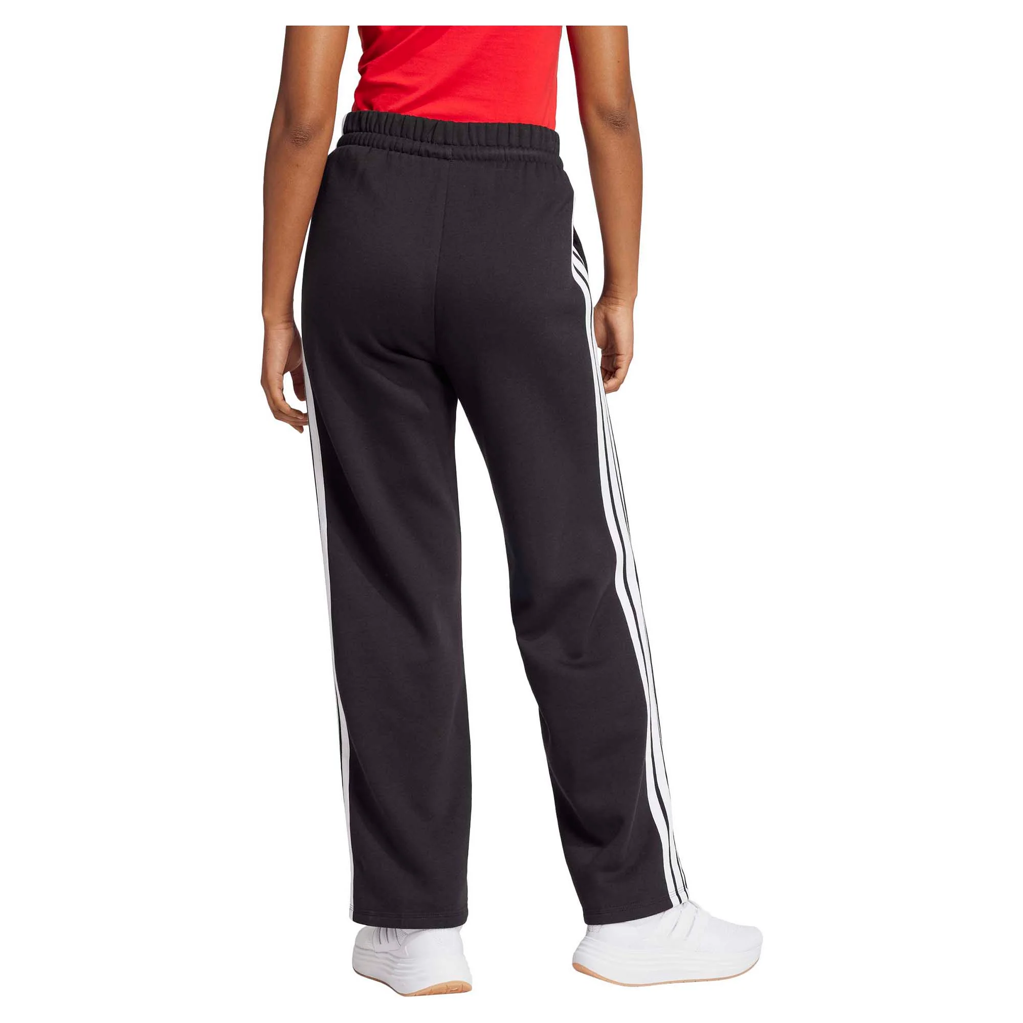 Women's Essentials 3-Stripes Open Hem Fleece Pants - Image 2