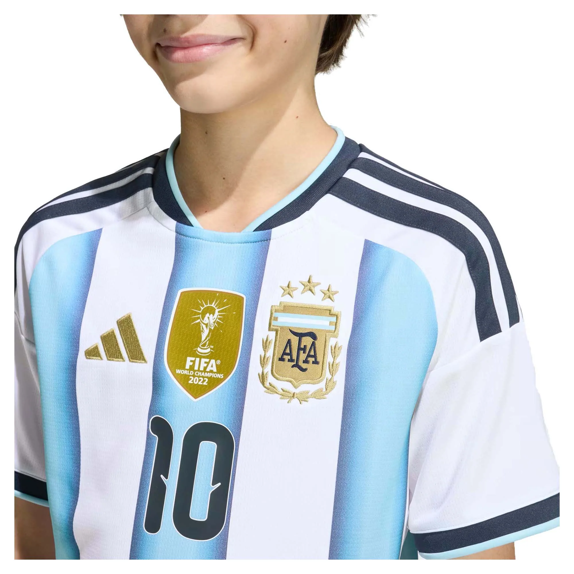 Junior's Argentina Lionel Messi 2026 Home Replica Soccer Jersey - Image 5