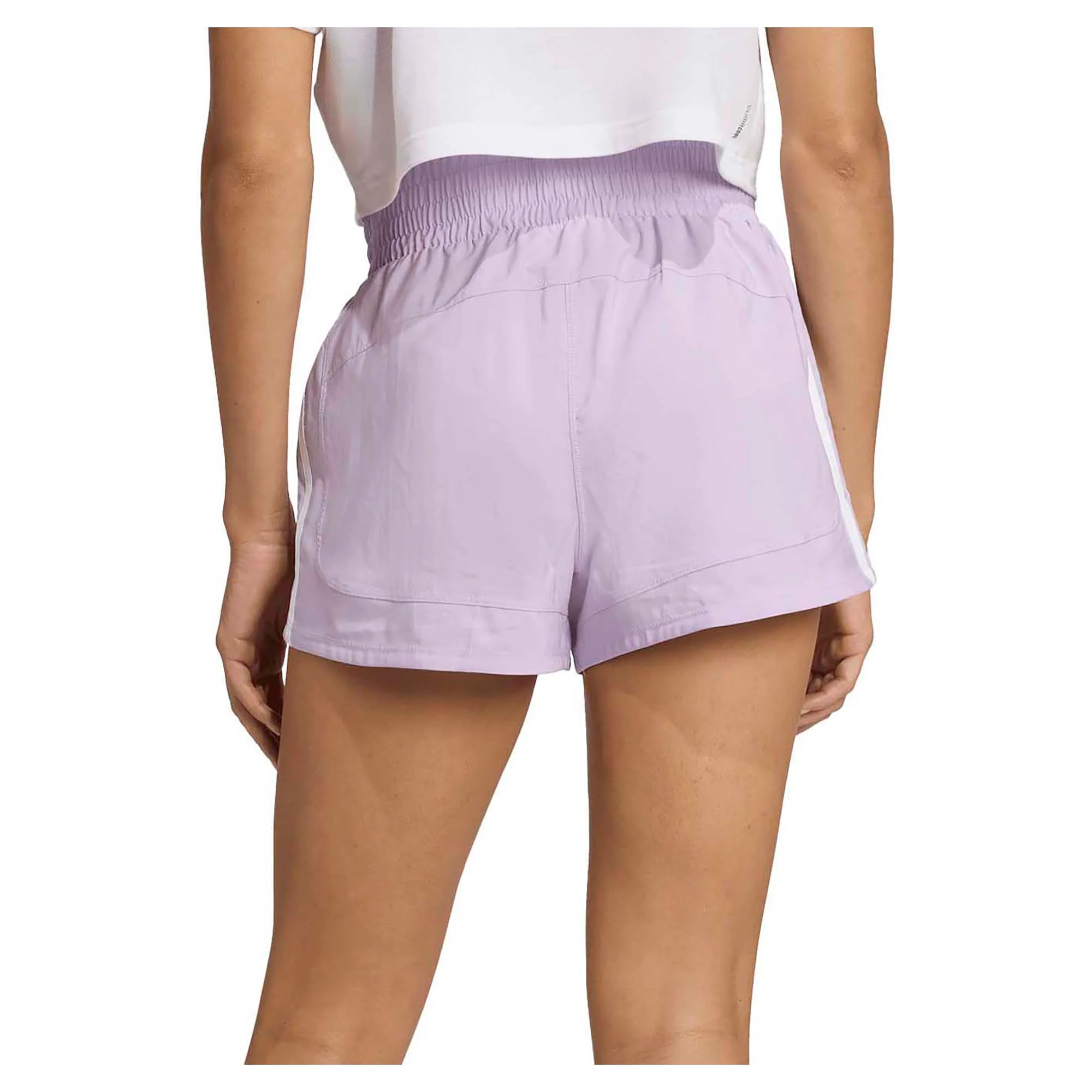 Women's Pacer Training 3-Stripes Woven High Rise 3 Inch Shorts - Image 2