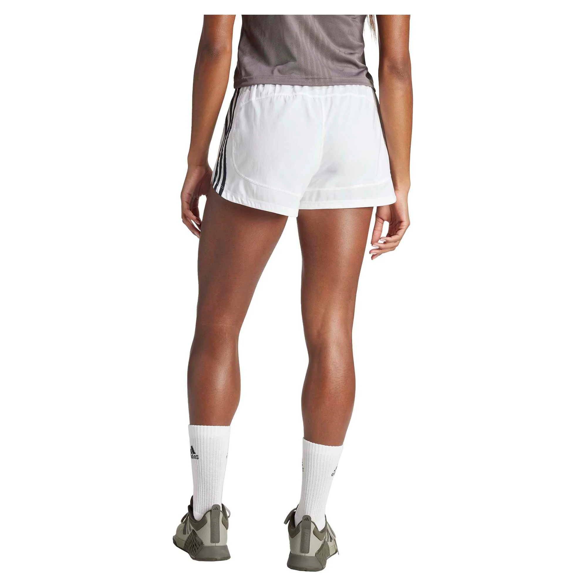 Women's Pacer Training 3-Stripes Woven High Rise Shorts - Image 2