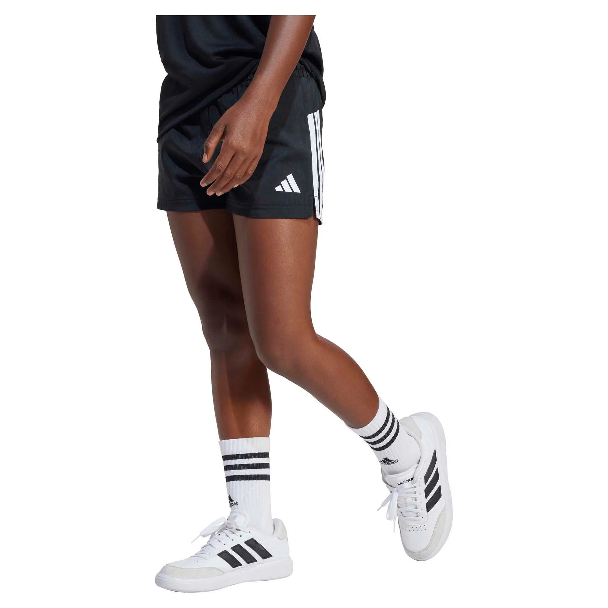 Girl's Train Essentials 3-Stripes Shorts - Image 2