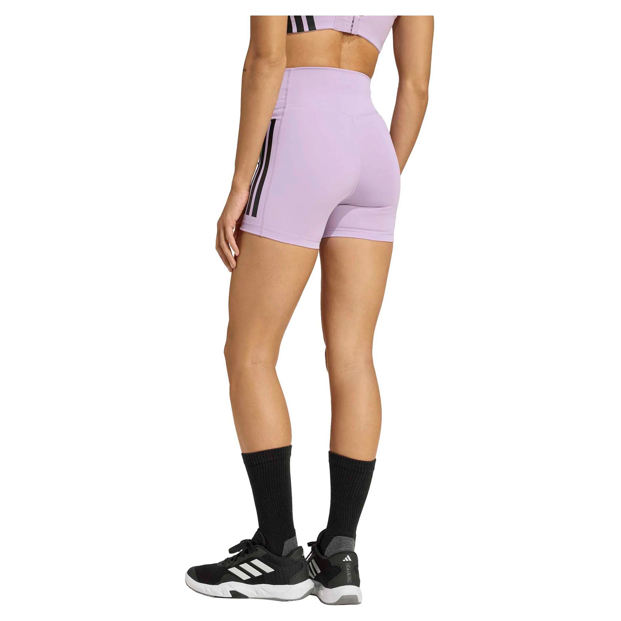 Women's Optime 3 Stripes 1/4 3 Inch Bike Shorts - Image 5