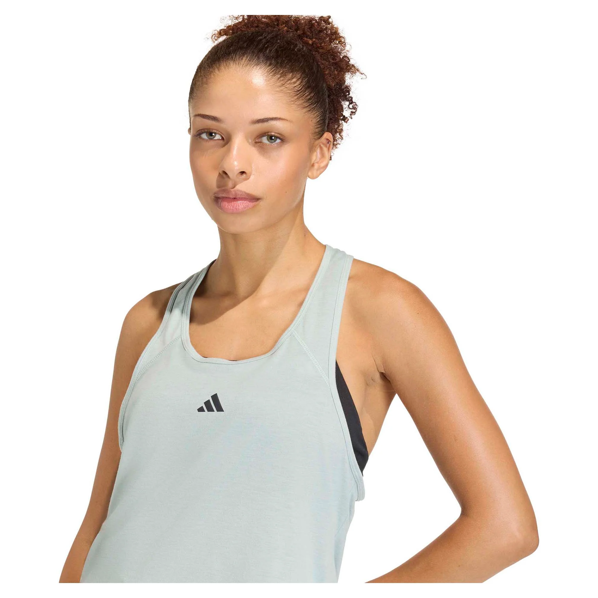 Women's Workout Essentials Minimal Branding Racerback Tank Top - Image 4