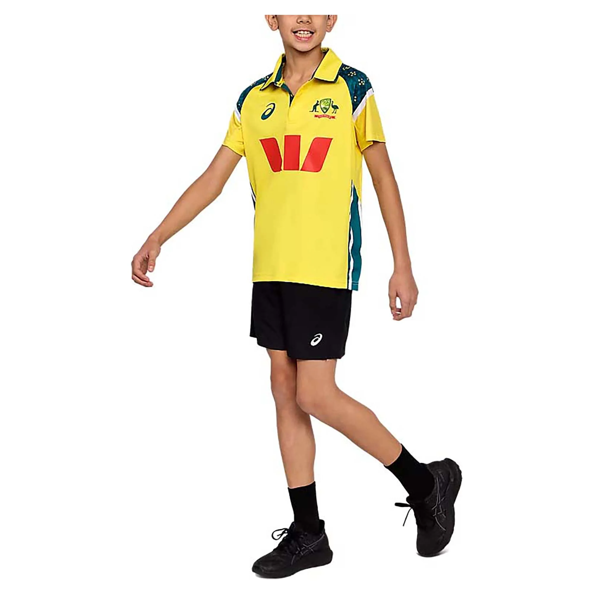 Kid's Cricket Australia Replica Odi Home Polo - Image 7