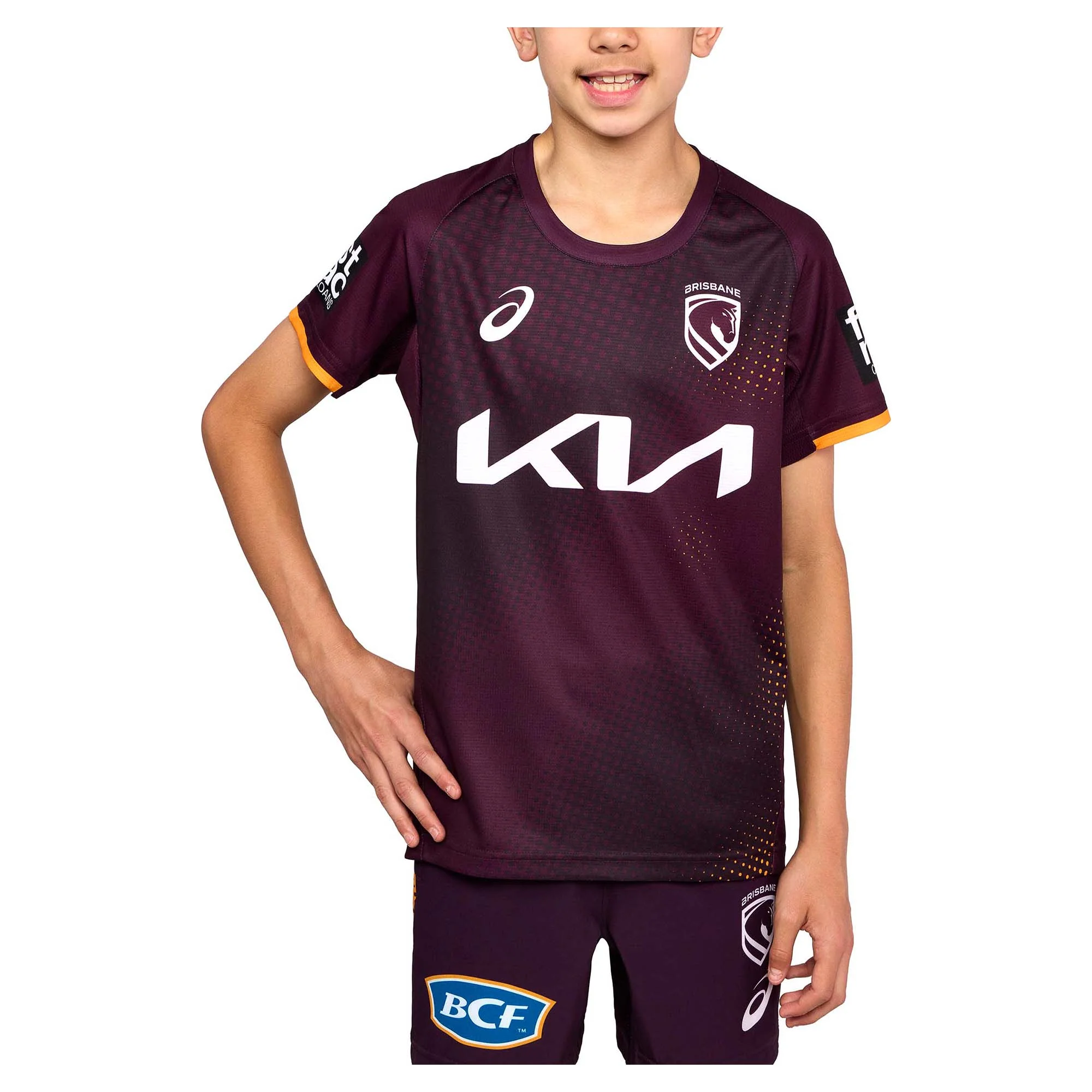 Junior's NRL Brisbane Broncos 2026 Short Sleeve Training Tee - Image 3