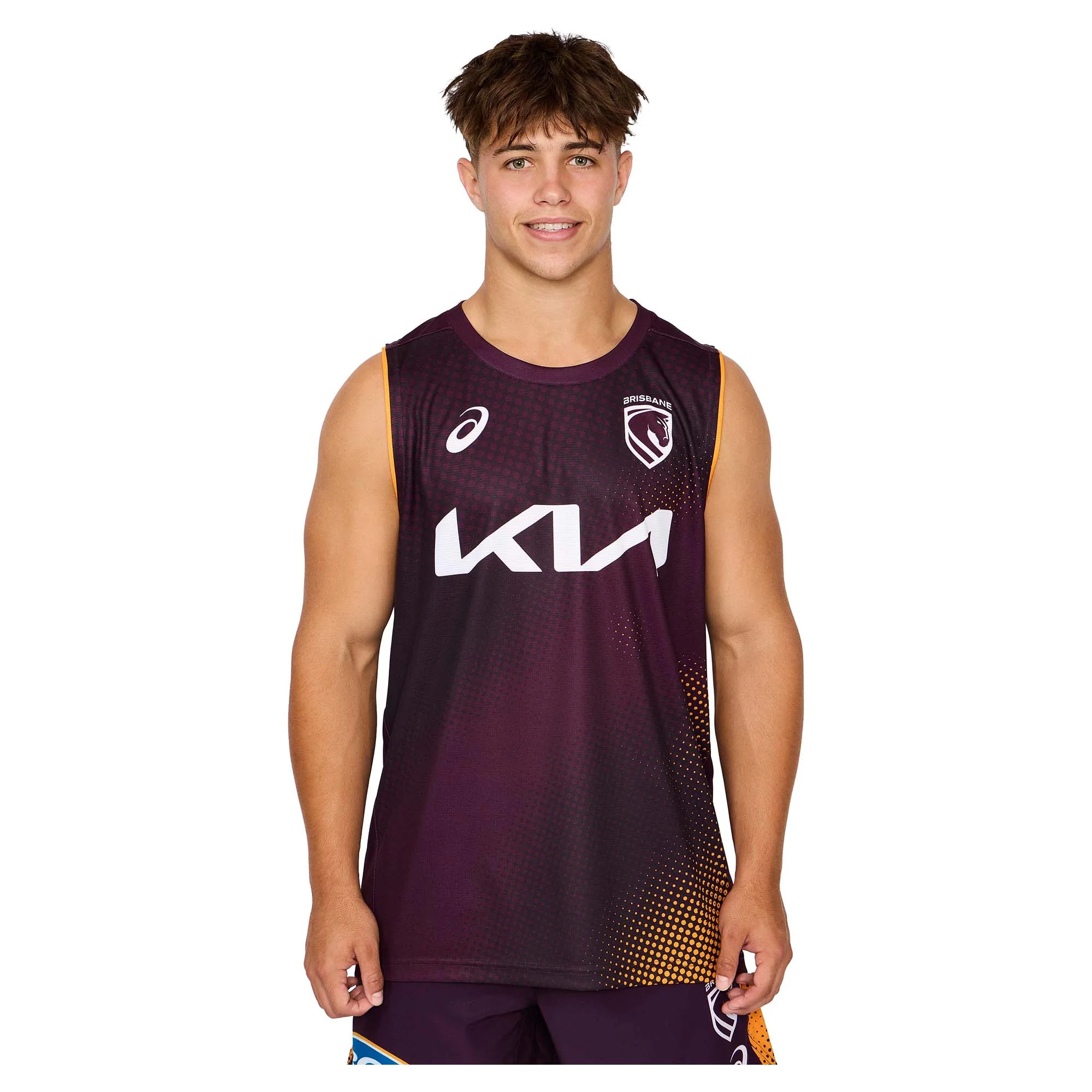 Men's NRL Brisbane Broncos 2026 Training Singlet - Image 3