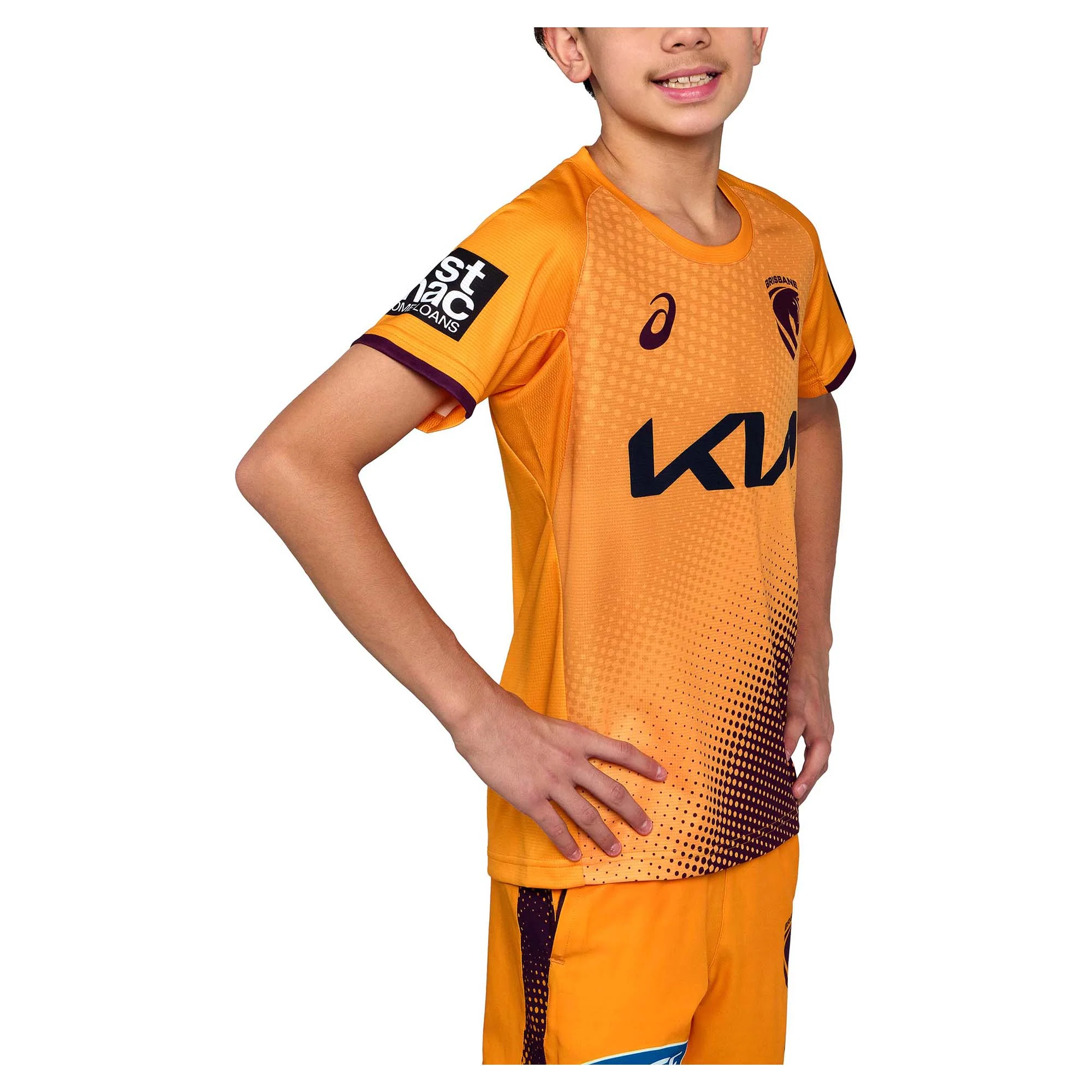 Junior's NRL Brisbane Broncos 2026 Short Sleeve Training Tee - Image 5