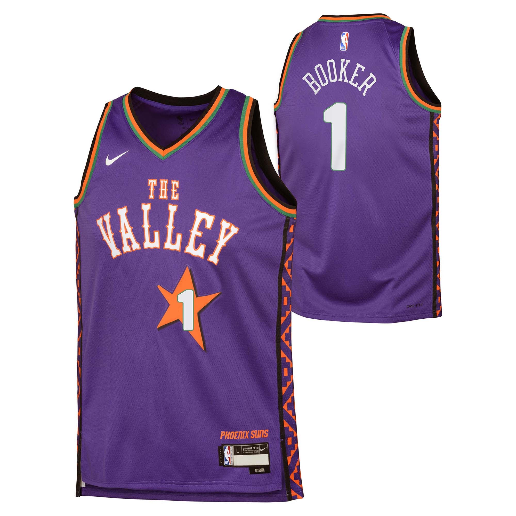 Junior's NBA Phoenix Suns Devin Booker 2024/25 City Edition Swingman Jersey - Image 2
