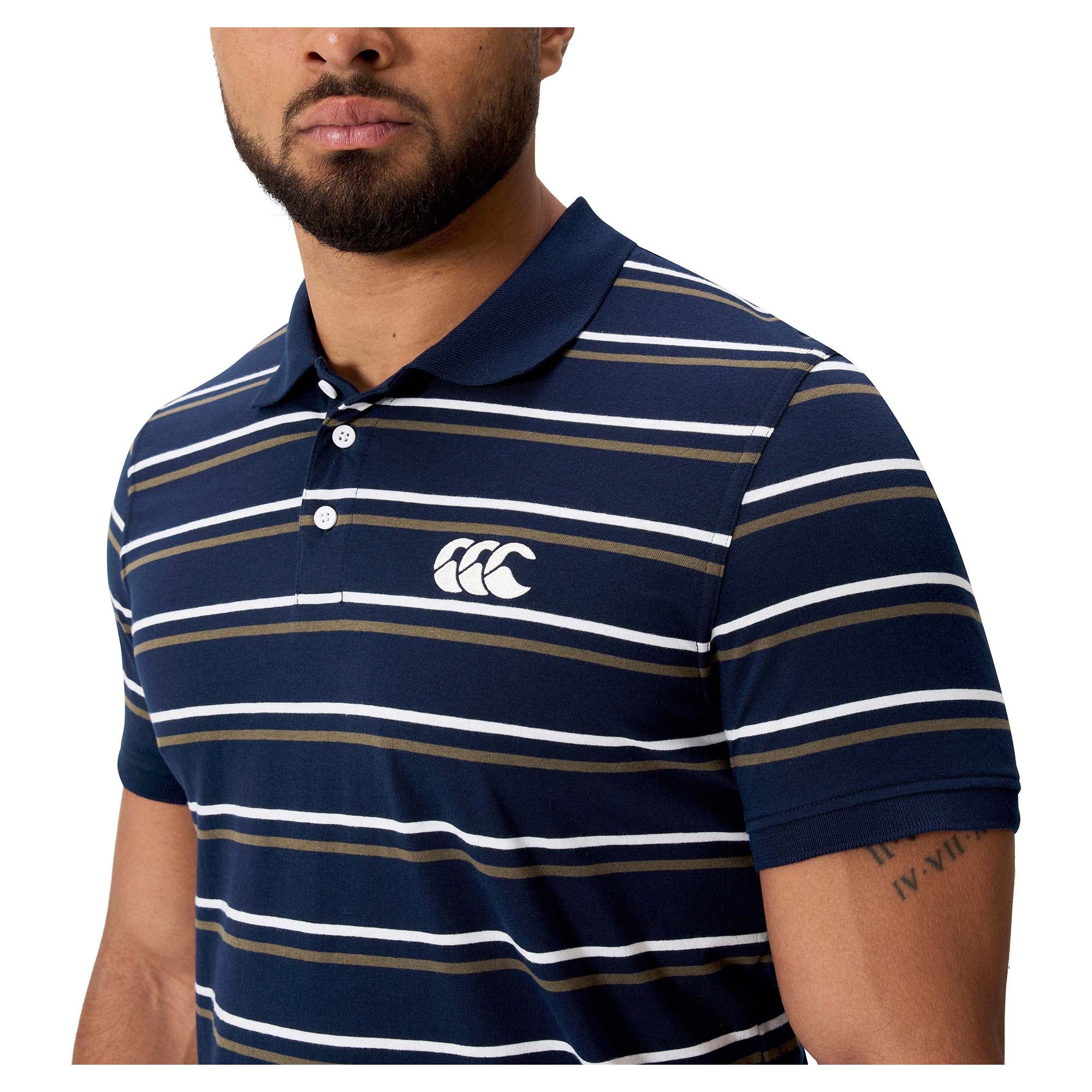 Men's Yarn Dye Stripe Polo - Image 3