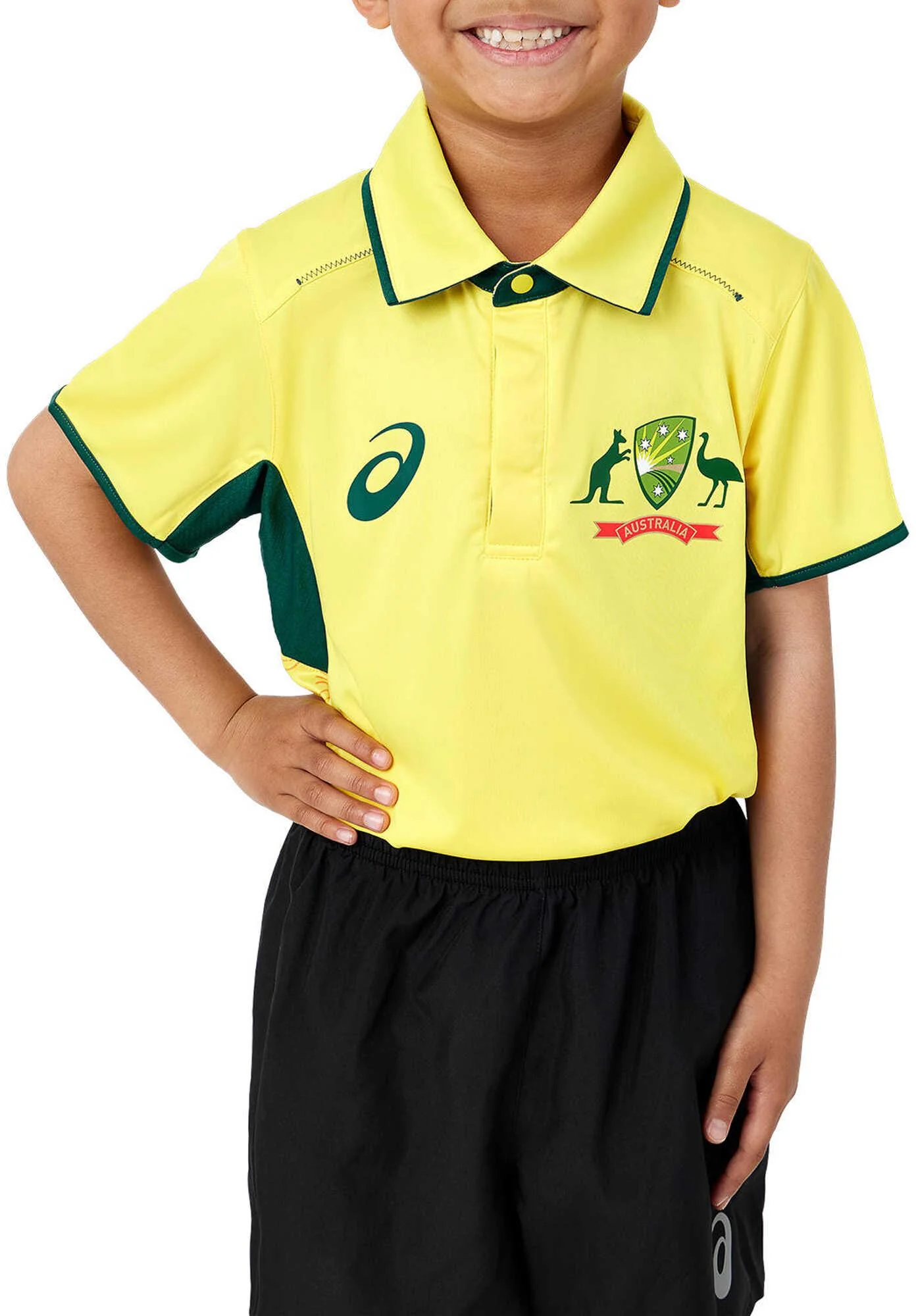 Junior's Cricket Australia Replica ODI Home Shirt - Image 2