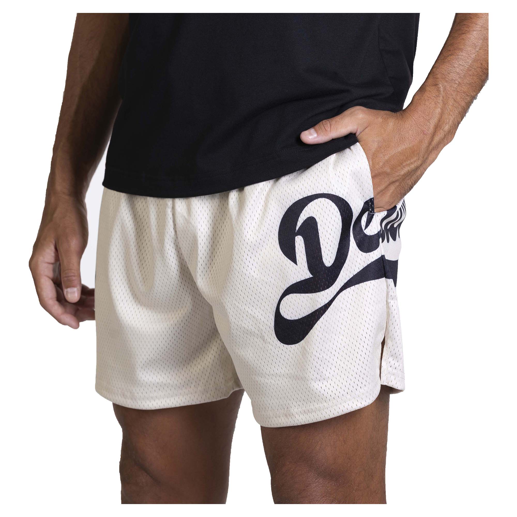 Men's Mesh Cursive Shorts - Image 3