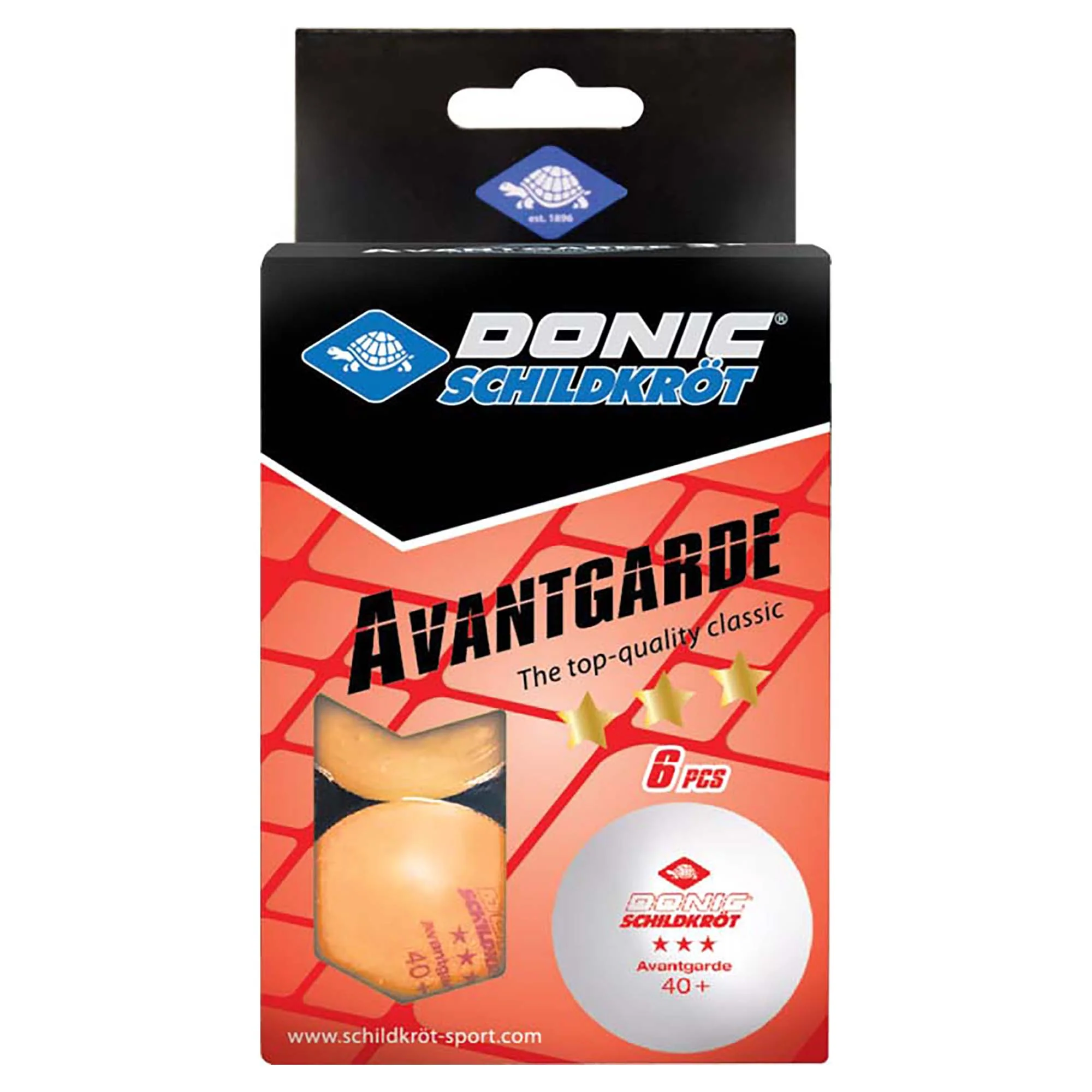 Avantgarde 3 Star 6 Pack Orange Balls