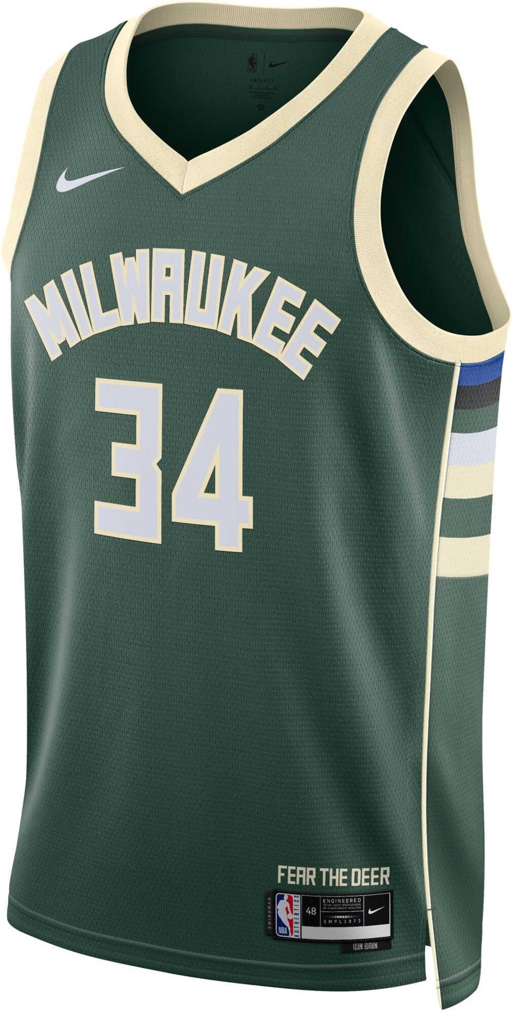 Men's NBA Milwaukee Bucks Giannis Antetokounmpo 2025/26 Icon Edition Swingman Jersey
