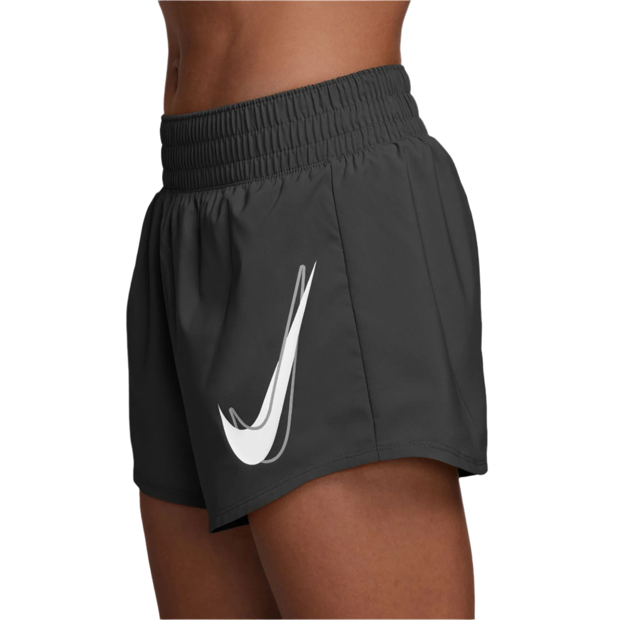 Women's One Swoosh Dri-FIT Mid-Rise Brief-Lined Running Shorts - Image 2