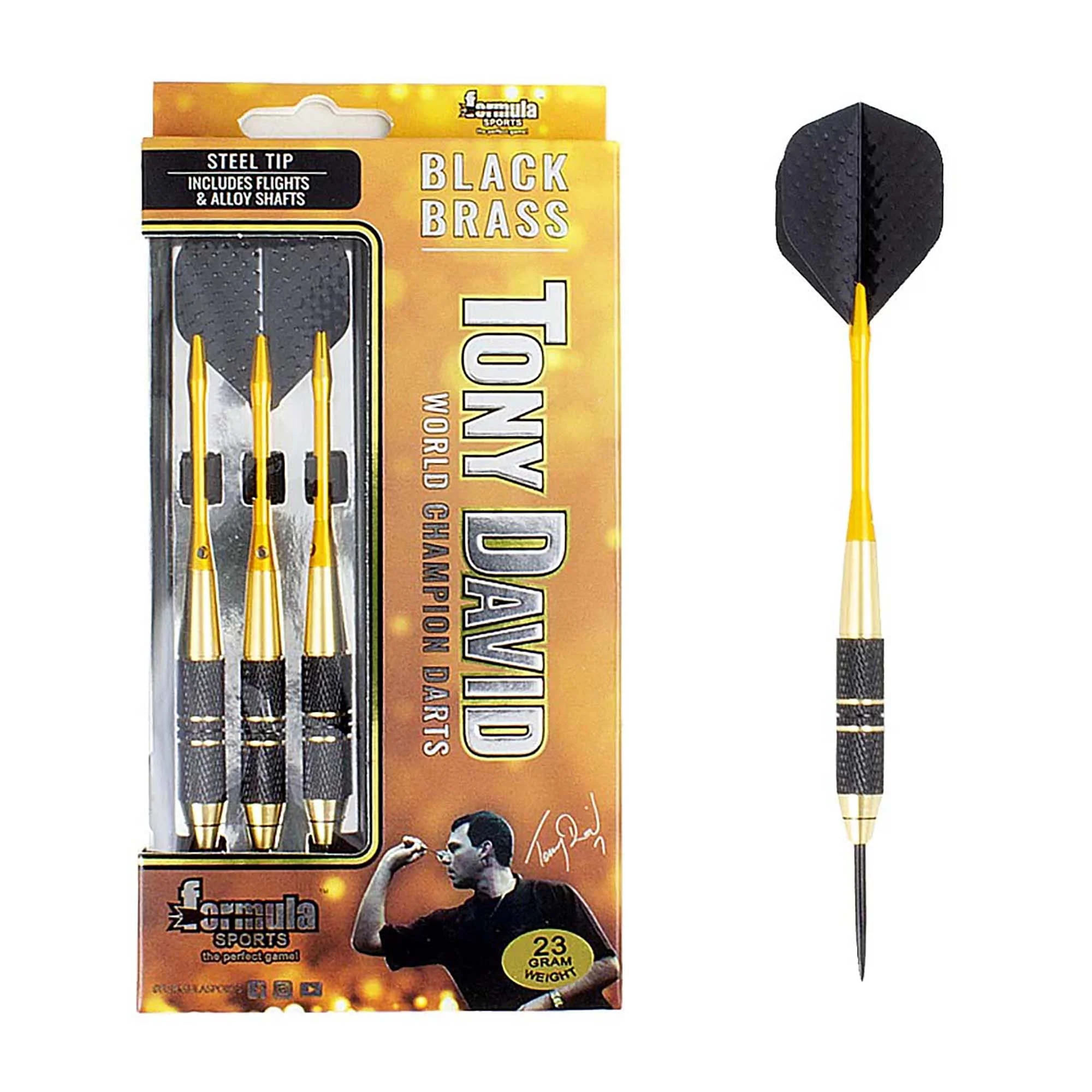 Tony David Black Brass 21g Darts