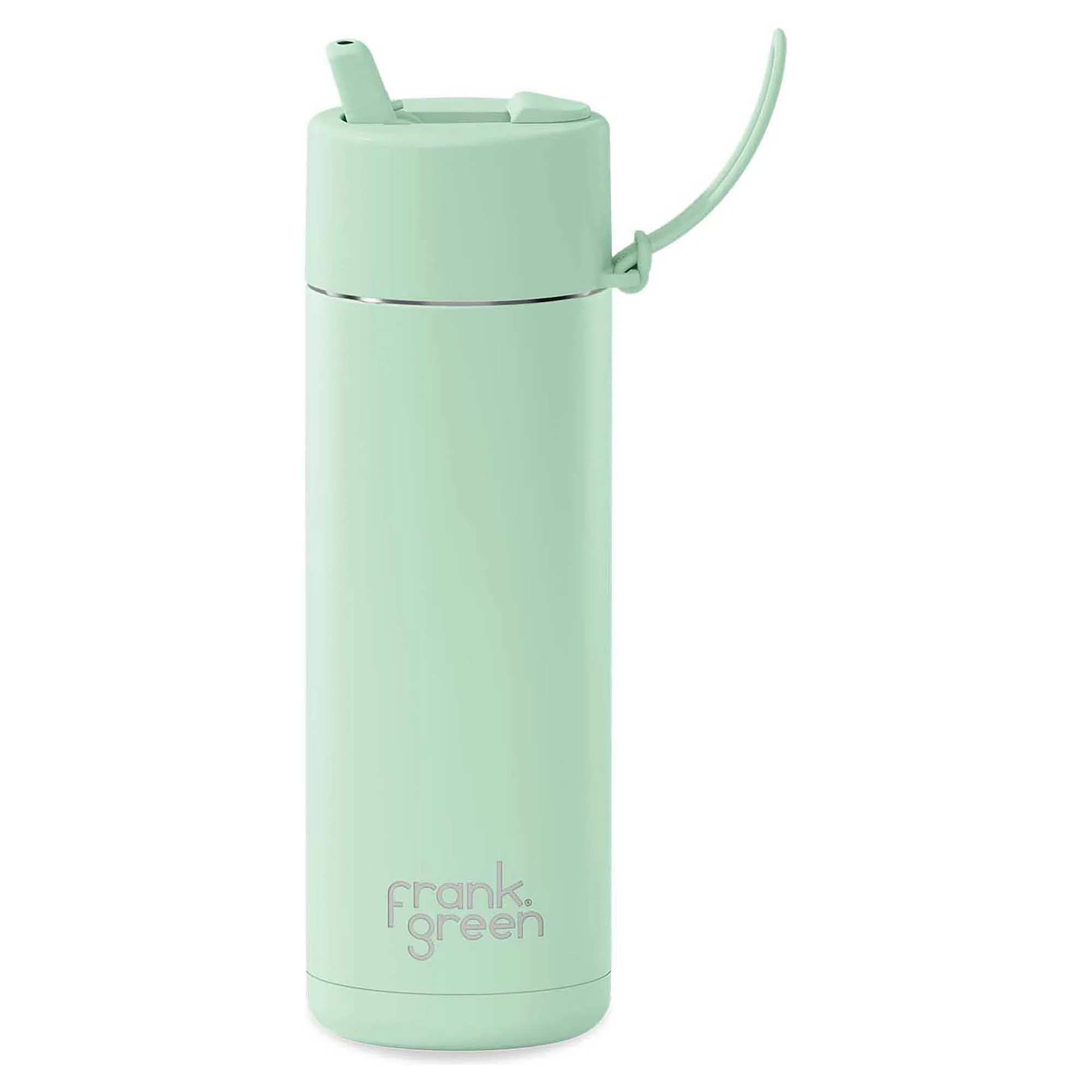 595ml 'Mint Gelato' Stainless Steel Ceramic Reusable Flip Straw Lid Water Bottle