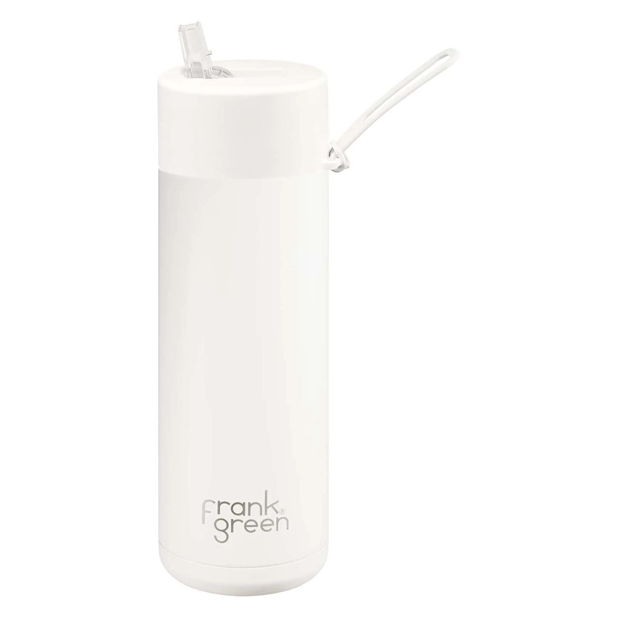 595ml Stainless Steel Ceramic Reusable Straw Lid Water Bottle