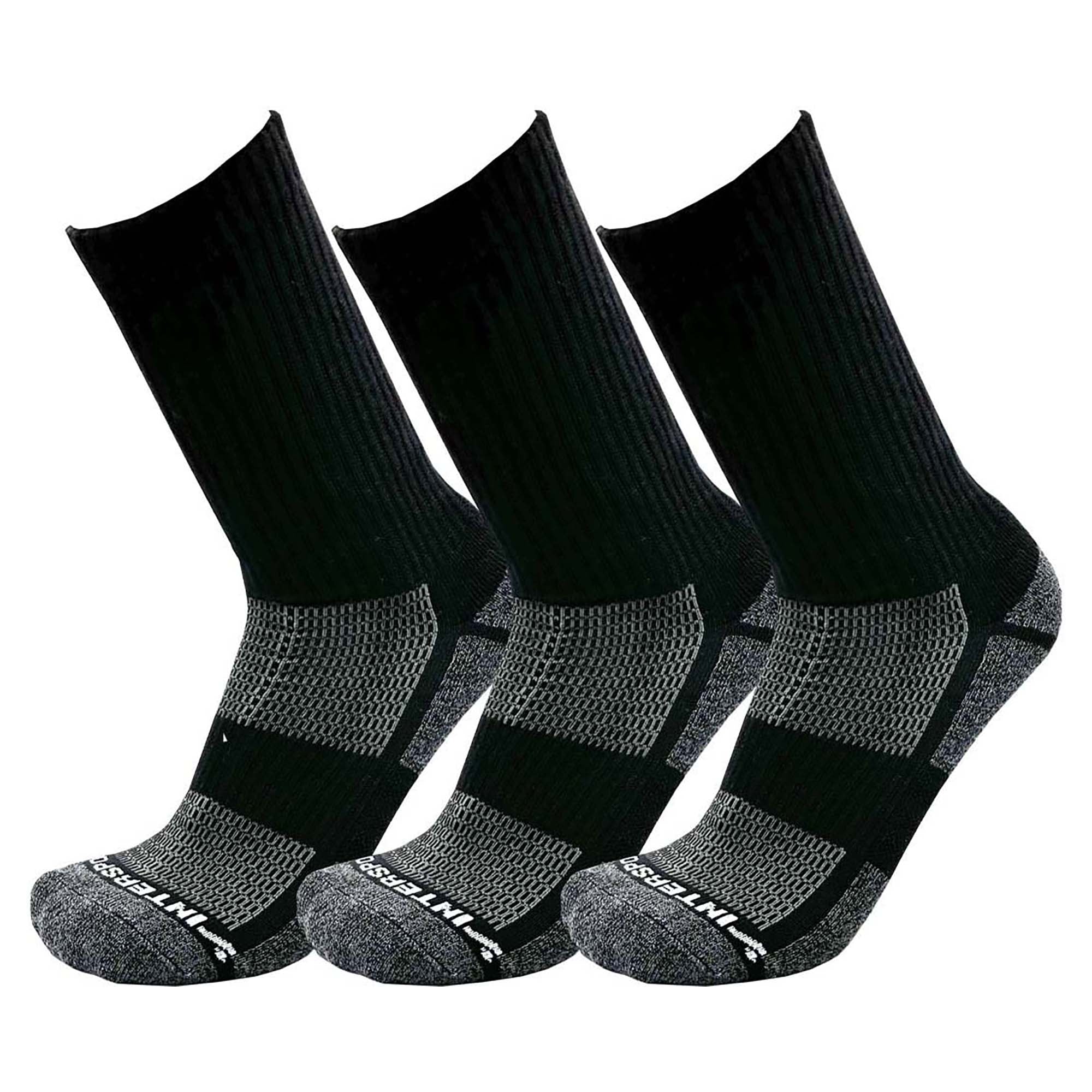 Adult's Bamboo 3 Pack Crew Socks (Large)