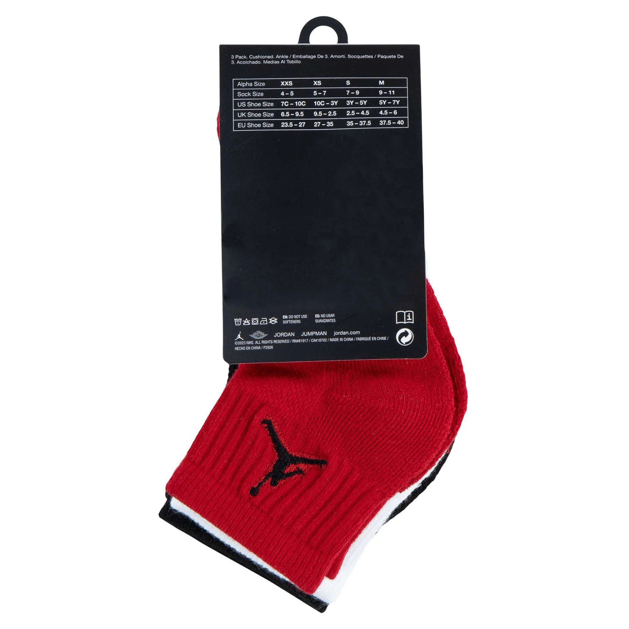 Junior's Jumpman Quarter Socks (3 Pack) - Image 3