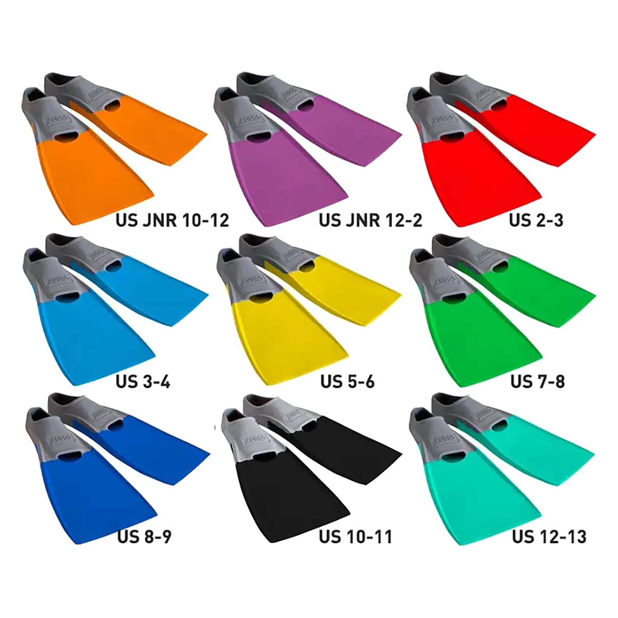 Junior's Long Blade Rubber Fins (US 2-3) - Image 2