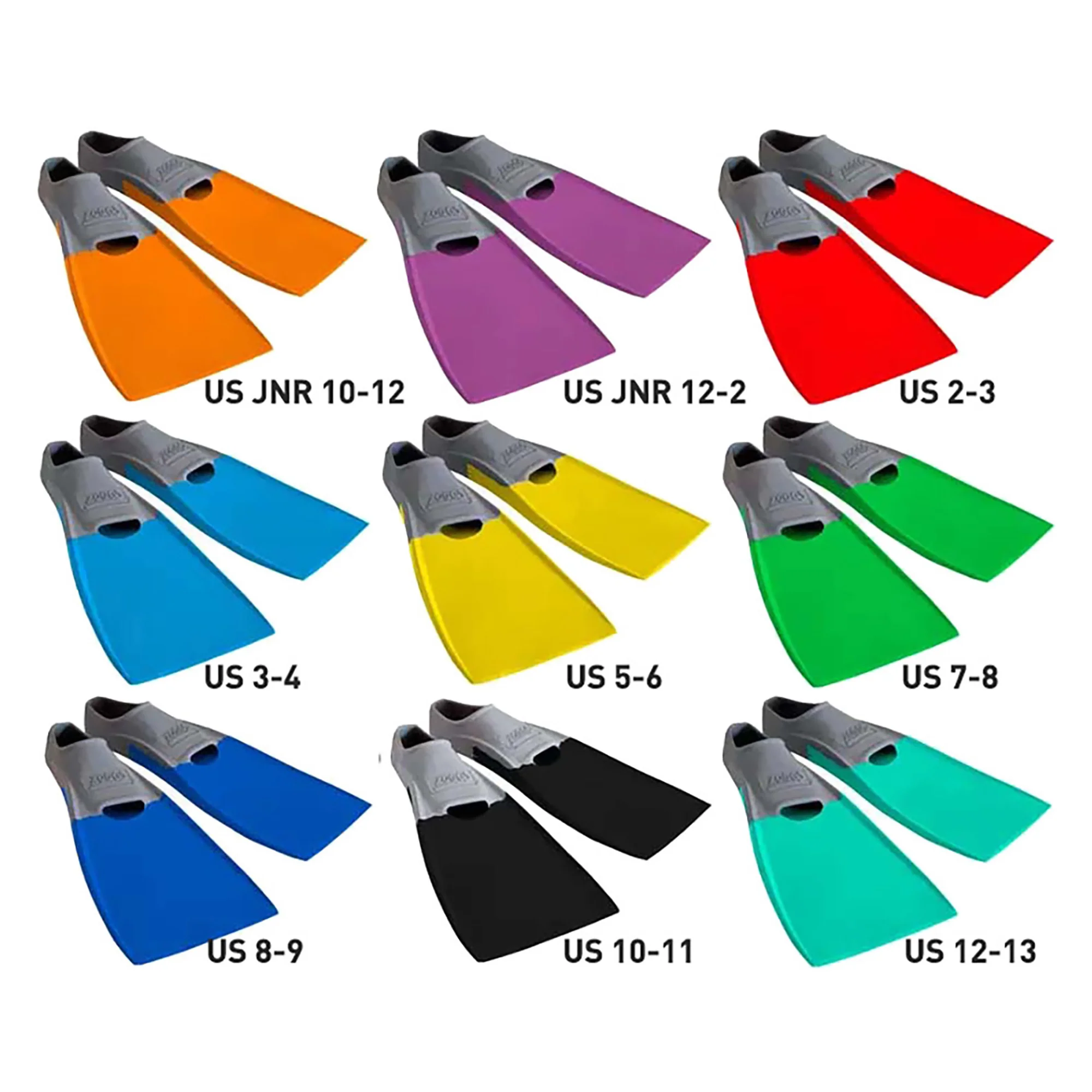 Junior's Long Blade Rubber Fins (US 3-4) - Image 2