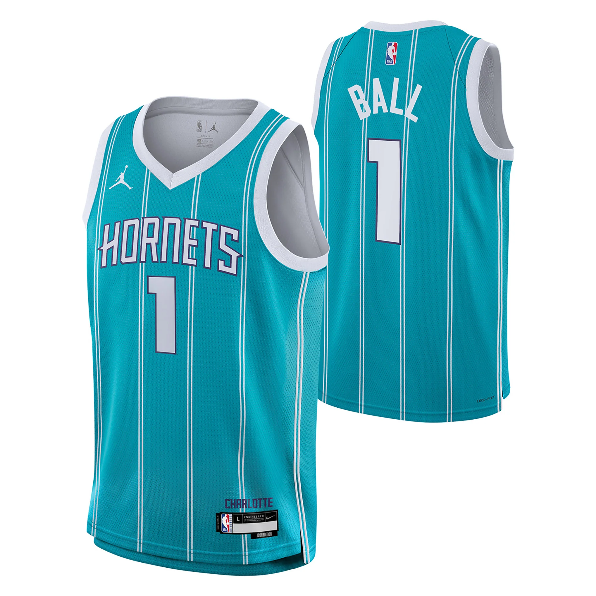 Junior's NBA Charlotte Hornets LaMelo Ball 2025/26 Icon Swingman Jersey - Image 3