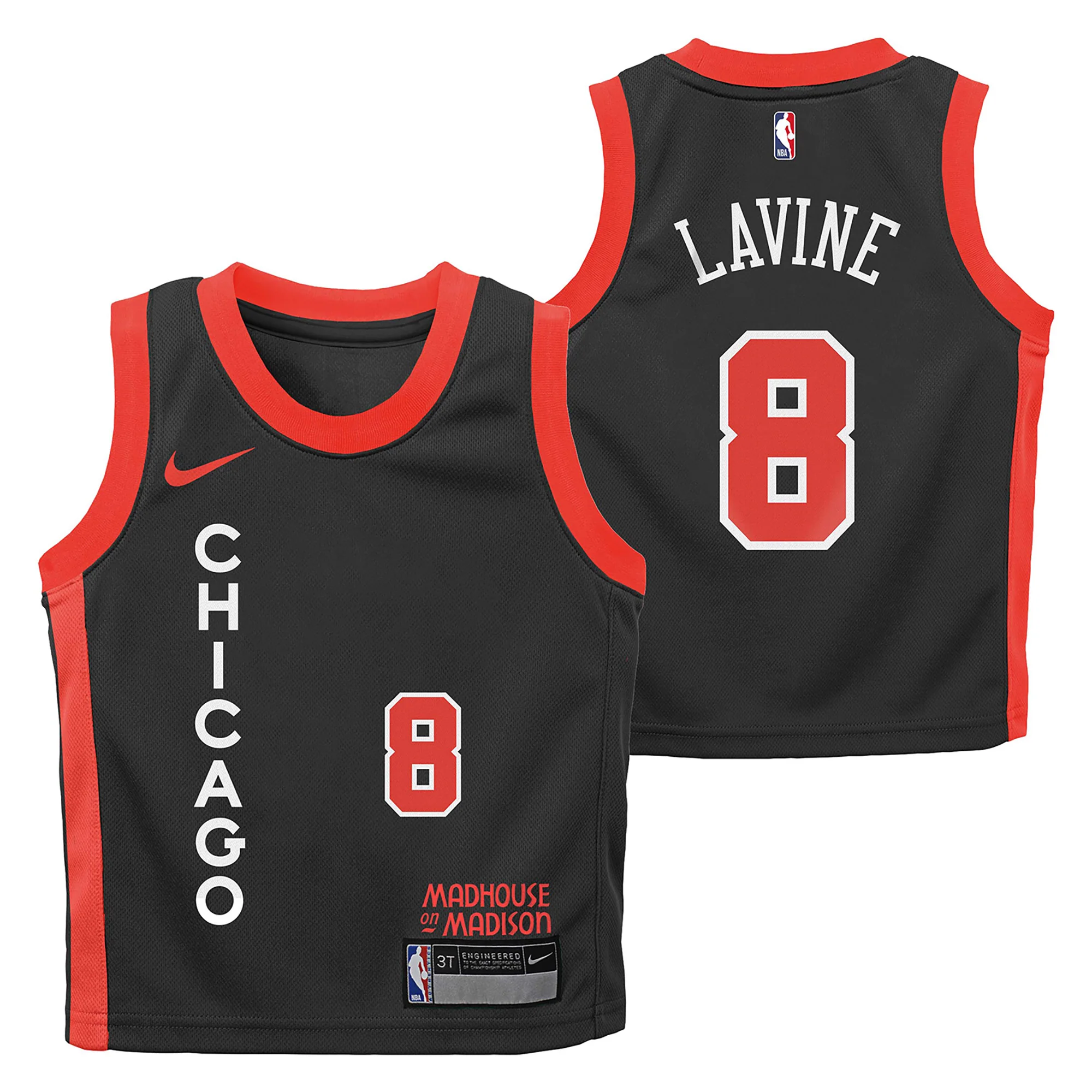 Junior's NBA Chicago Bulls Zach LaVine 2023/24 City Edition Swingman Jersey - Image 3