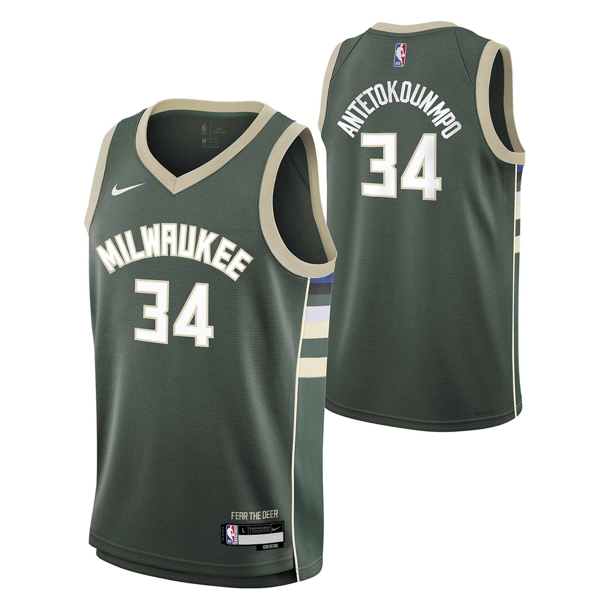 Junior's NBA Milwaukee Bucks Giannis Antetokounmpo 2025/26 Icon Swingman Jersey - Image 3