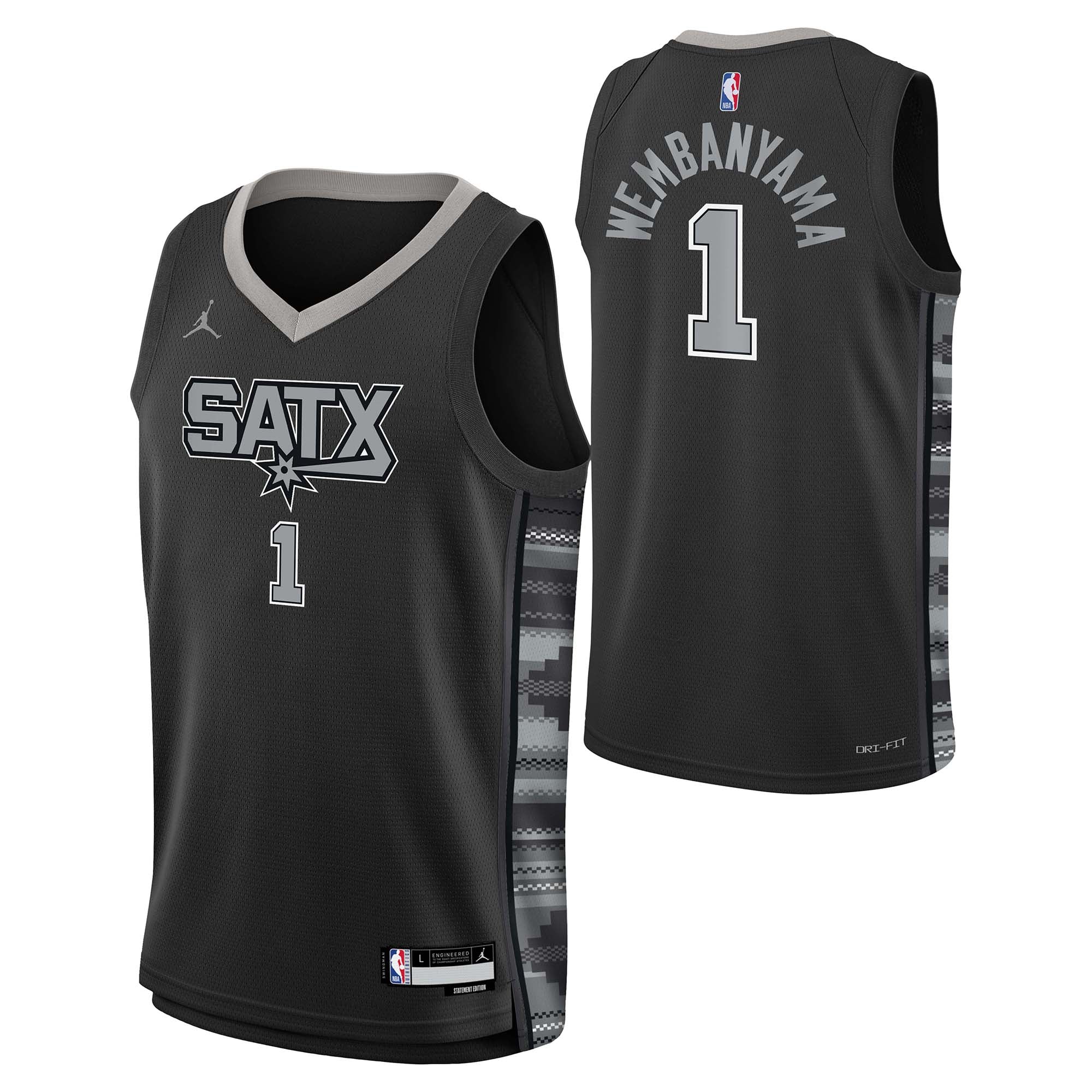 Junior's NBA San Antonio Spurs Victor Wembanyama Statement Swingman Jersey - Image 2