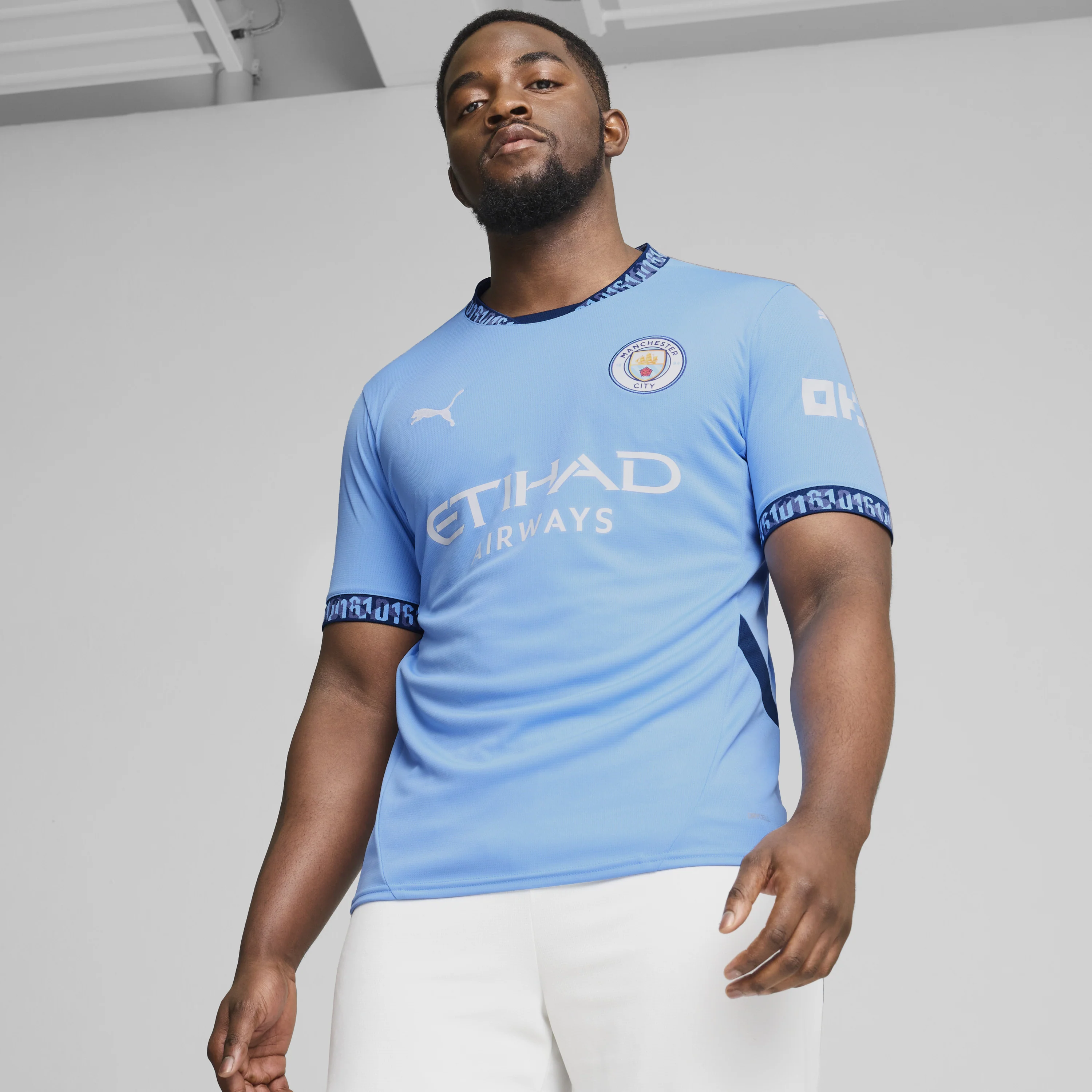 Men's Manchester City 2024/25 Home Replica Soccer Jersey - Image 3