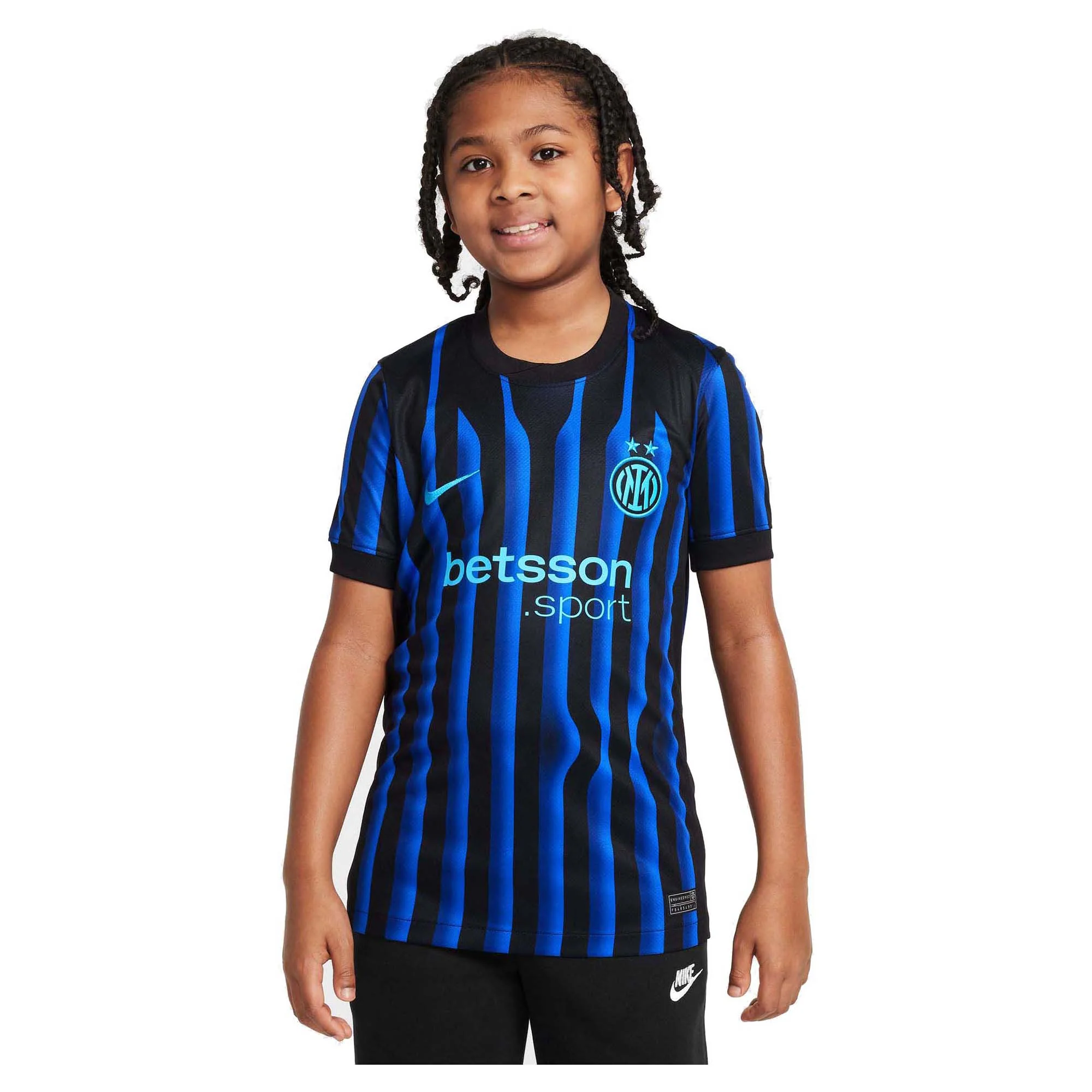 Junior's Inter Milan 2025/26 Replica Stadium Home Jersey