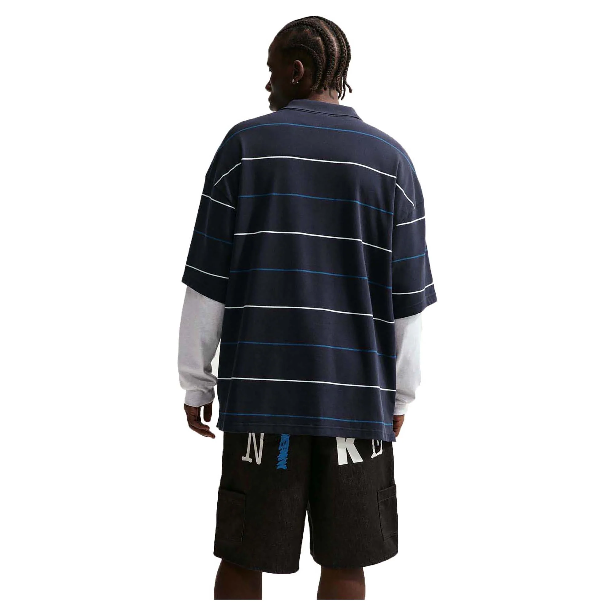 Men's Sportswear Club Oversized Striped Polo - Image 2