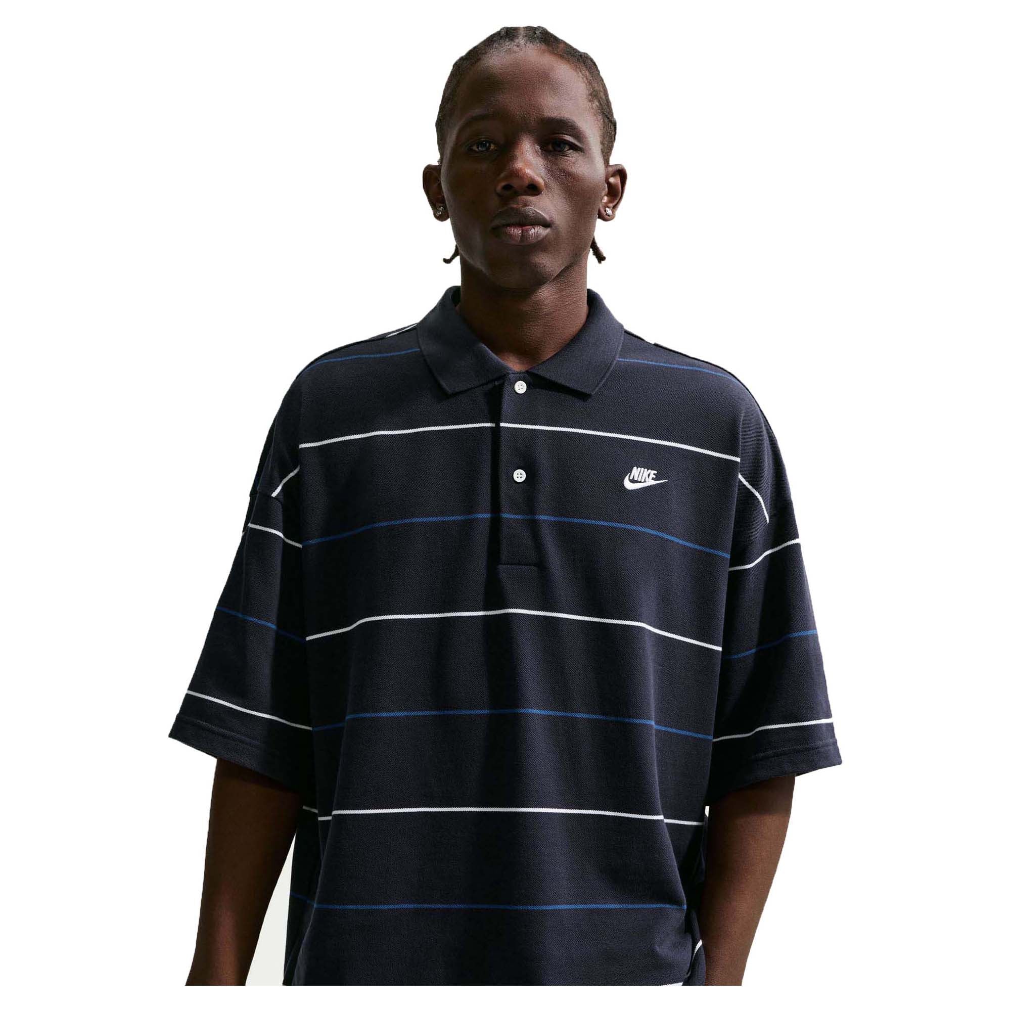 Men's Sportswear Club Oversized Striped Polo - Image 3