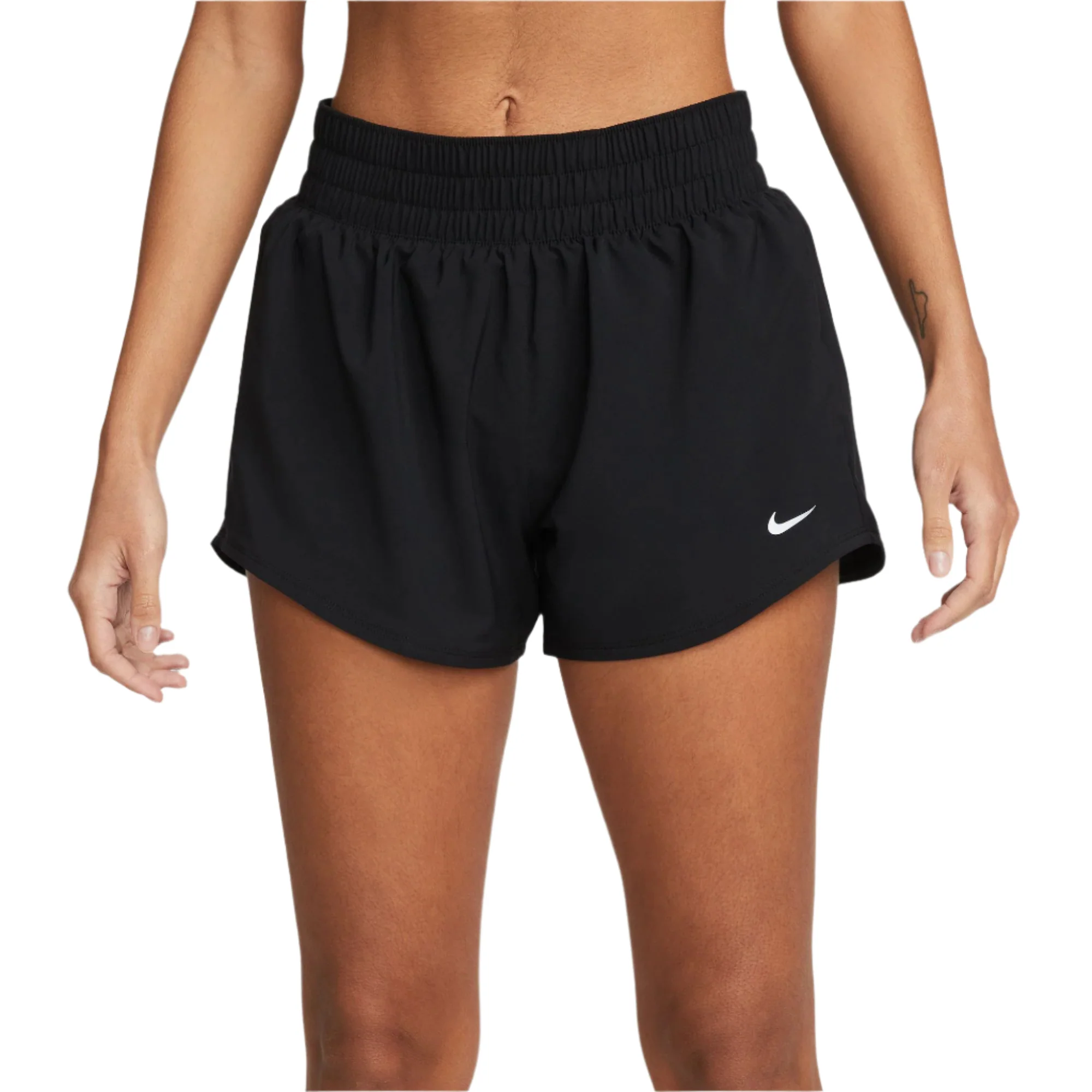 One Women's Dri-Fit Mid-Rise 3 Inch Brief-Lined Shorts - Image 2