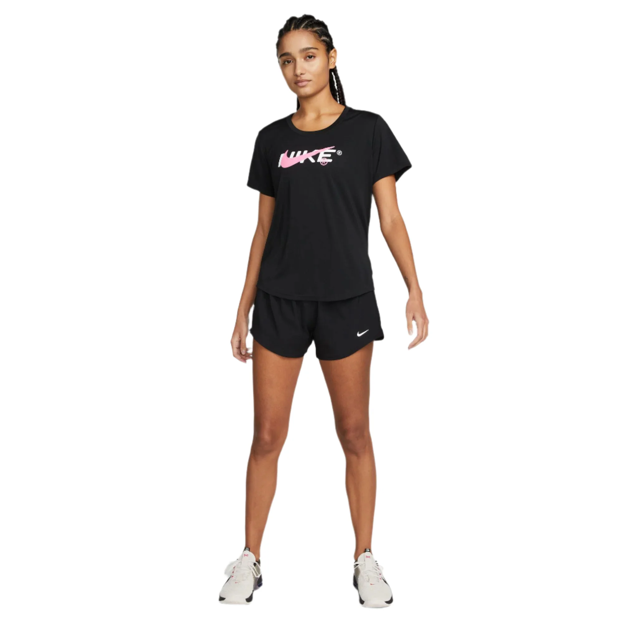 One Women's Dri-Fit Mid-Rise 3 Inch Brief-Lined Shorts - Image 7