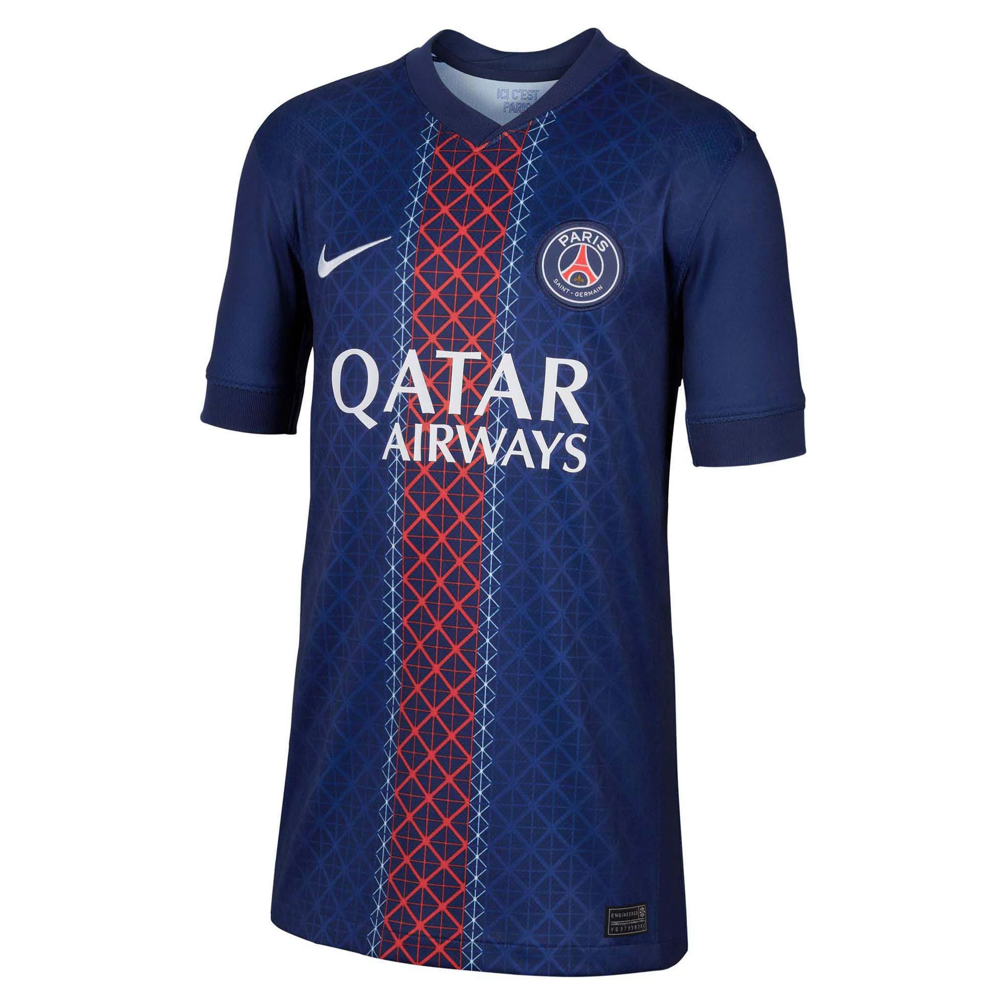 Junior's Paris Saint-Germain 2025/26 Stadium Home Soccer Replica Jersey