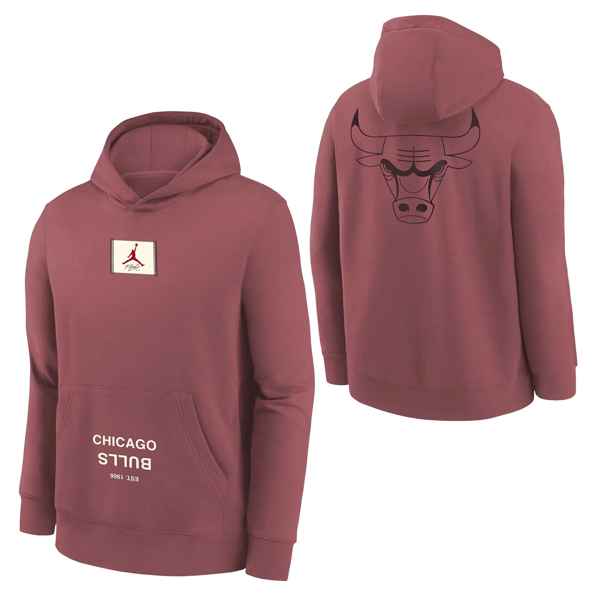 Junior's NBA Chicago Bulls Statement Courtside Fleece Hoodie - Image 2