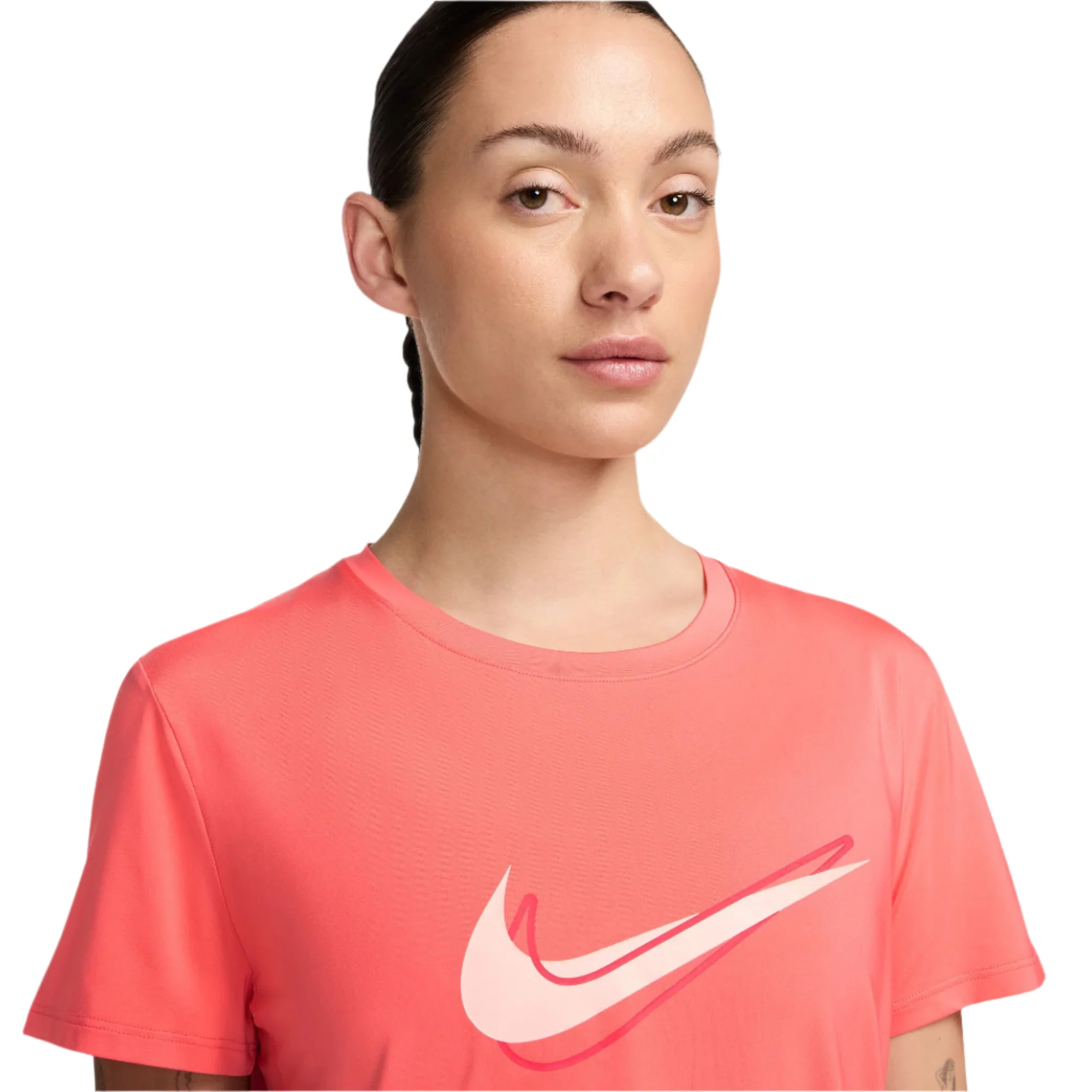 Women's One Swoosh Dri-FIT Short-Sleeve Running Top - Image 2