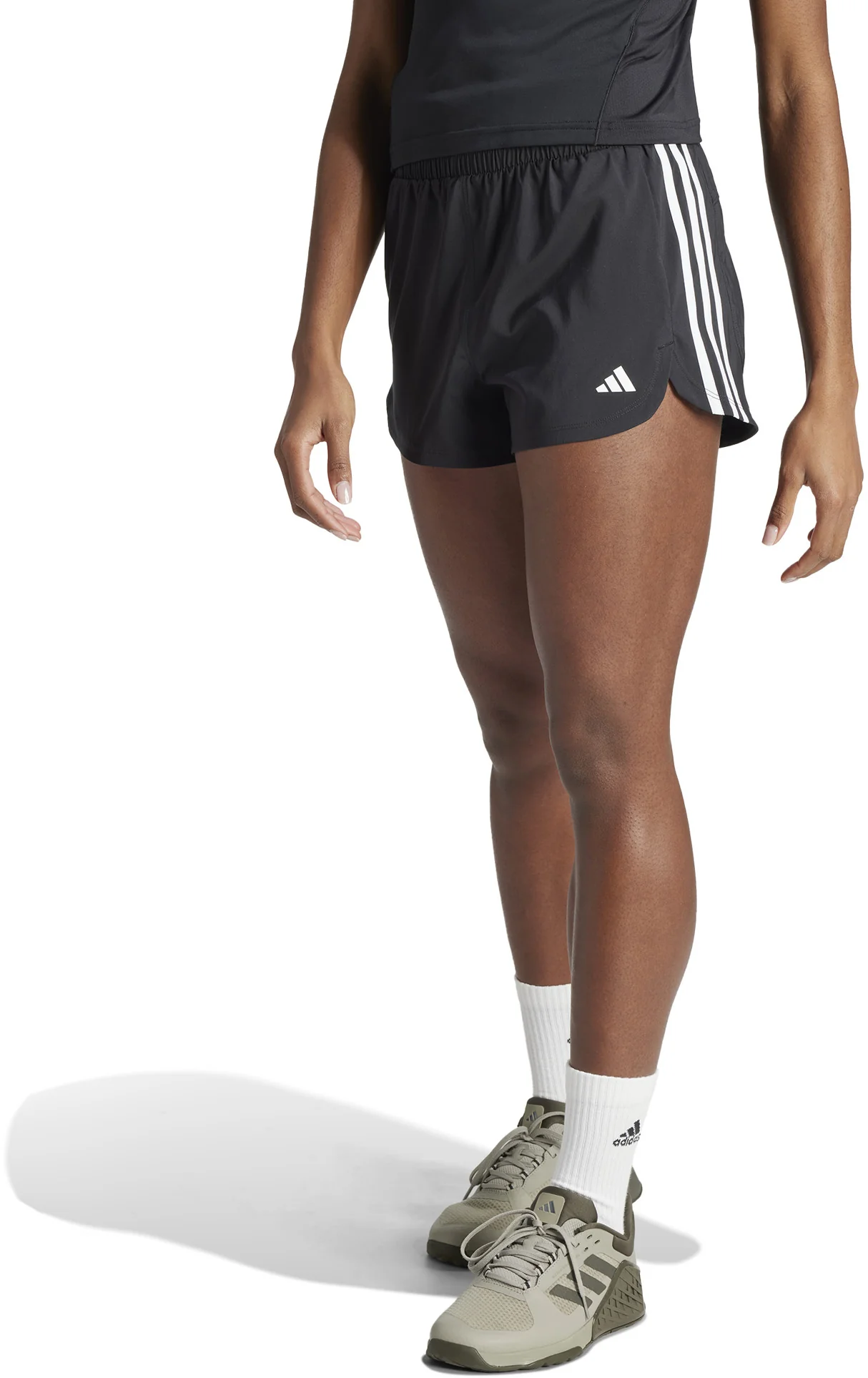 Women's Pacer Training 3-Stripes Woven High-Rise Shorts - Image 2