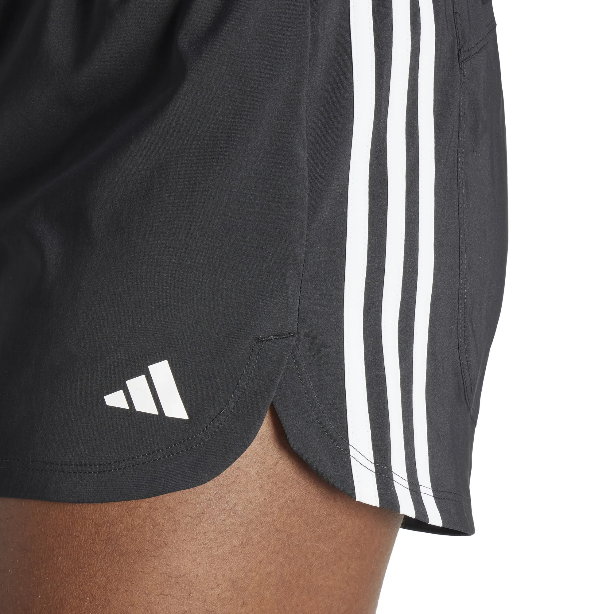 Women's Pacer Training 3-Stripes Woven High-Rise Shorts - Image 3
