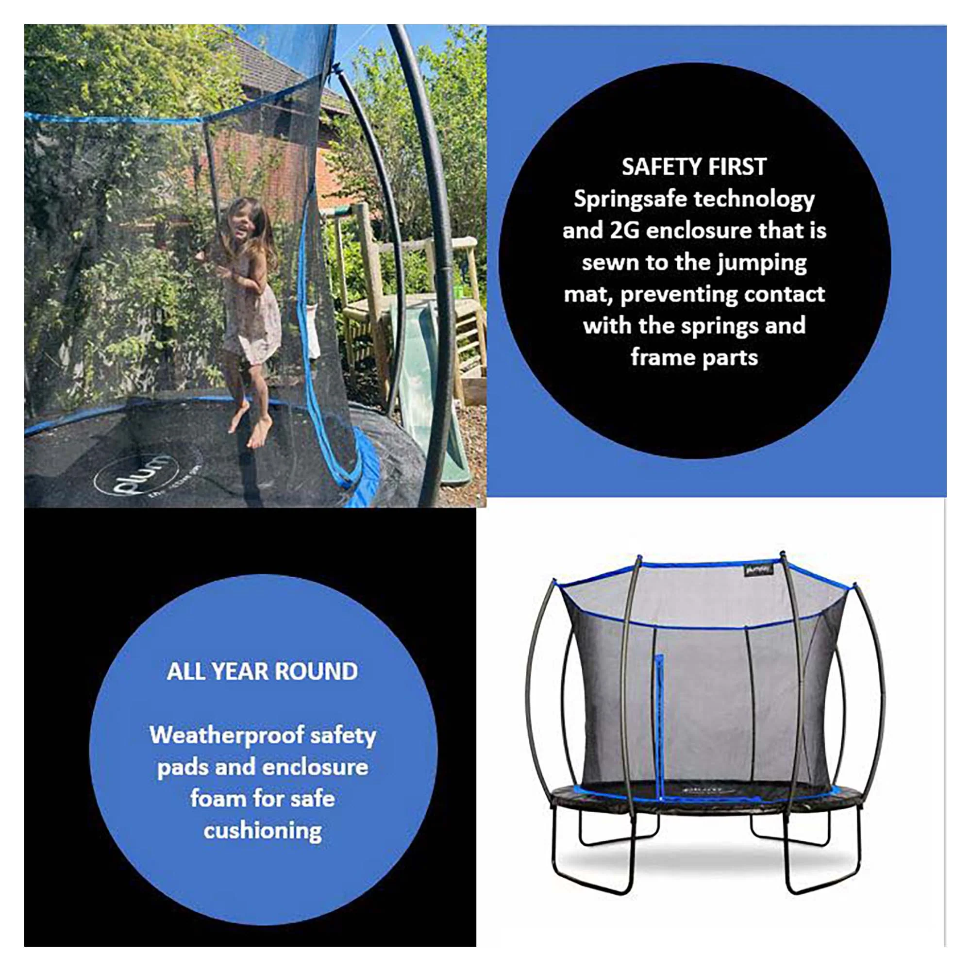 14ft Deluxe Springsafe Trampoline - Image 2