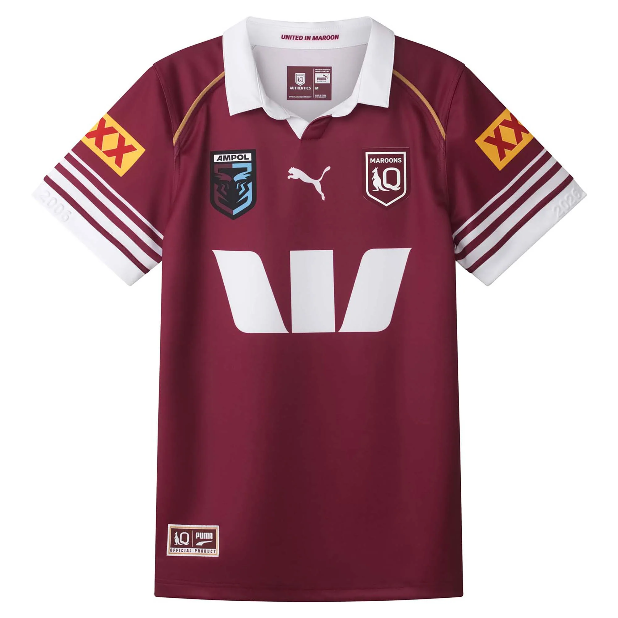 Men's State Of Origin Queensland Maroons 2026 Replica Home Jersey