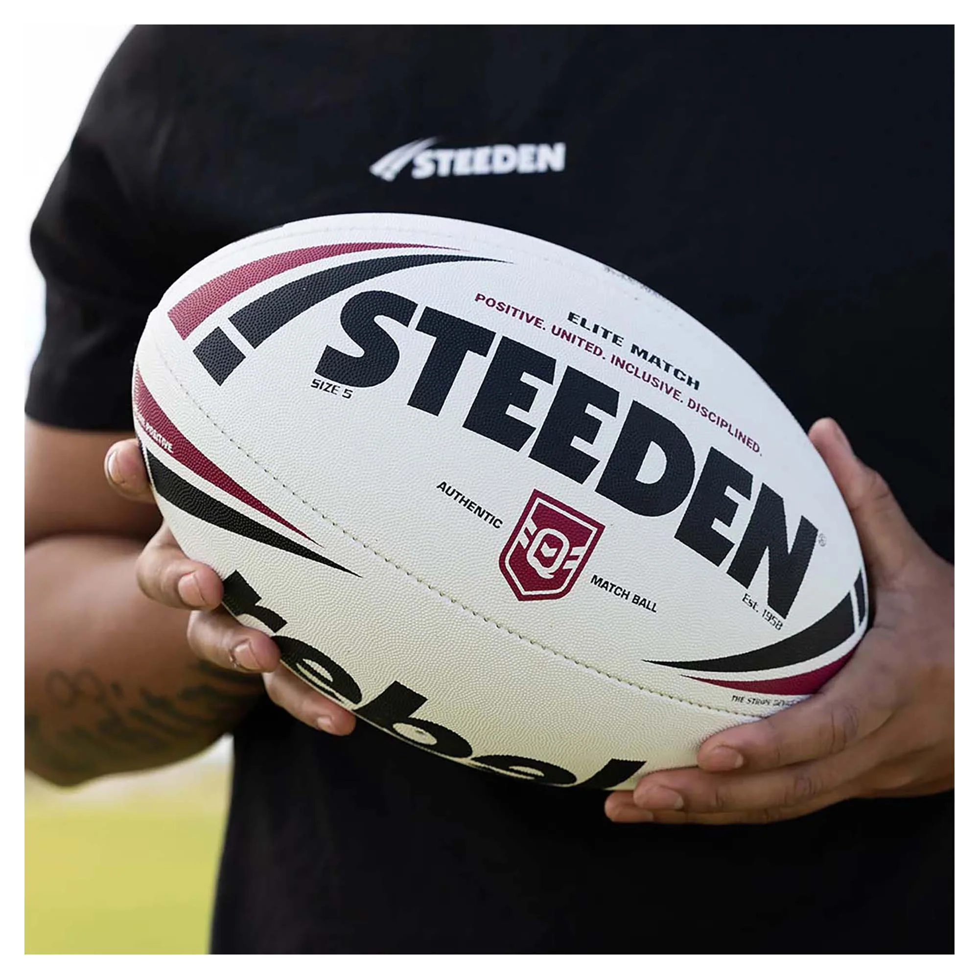 QRL Elite Match Rugby Ball (Size 5) - Image 5