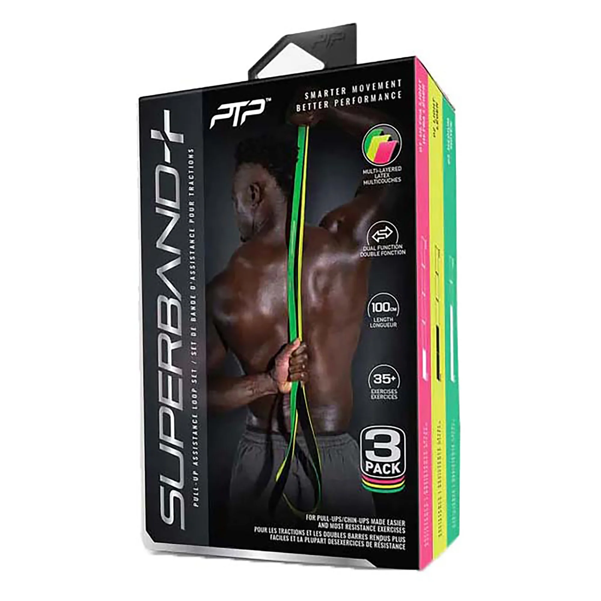 SuperBand Dual Colour 3 Pack Combo Resistance Bands - Image 3