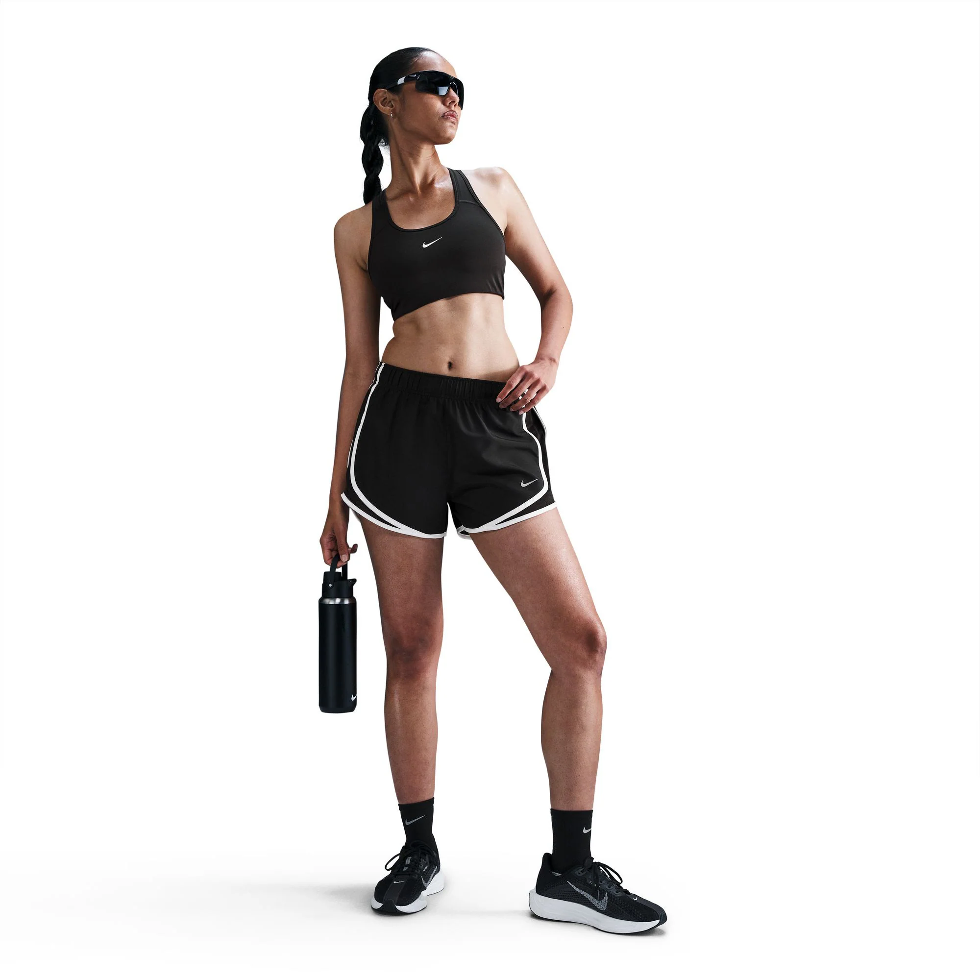 Women's Tempo Dri-FIT Mid-Rise Brief-Lined Running Shorts - Image 2