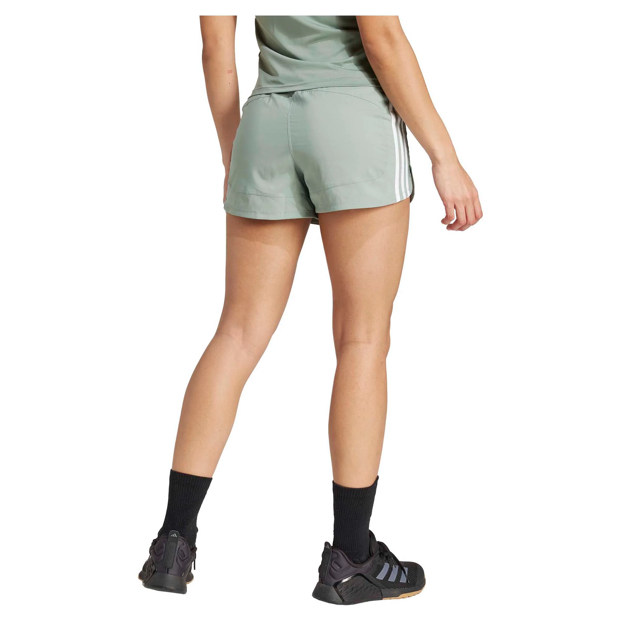 Women’s Pacer Training 3-Stripes Woven High-Rise 3 Inch Shorts - Image 3