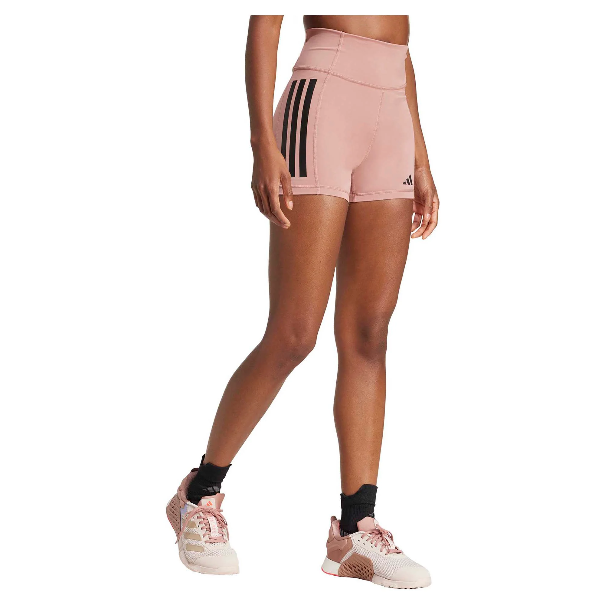 Women's Optime 3-Stripes 1/4 3 Inch Bike Shorts - Image 2